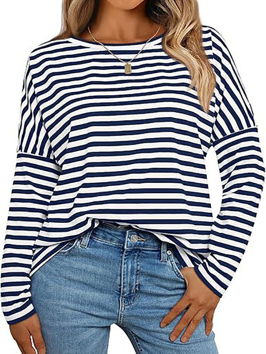 

StyleCast x Revolte Striped Top, Black