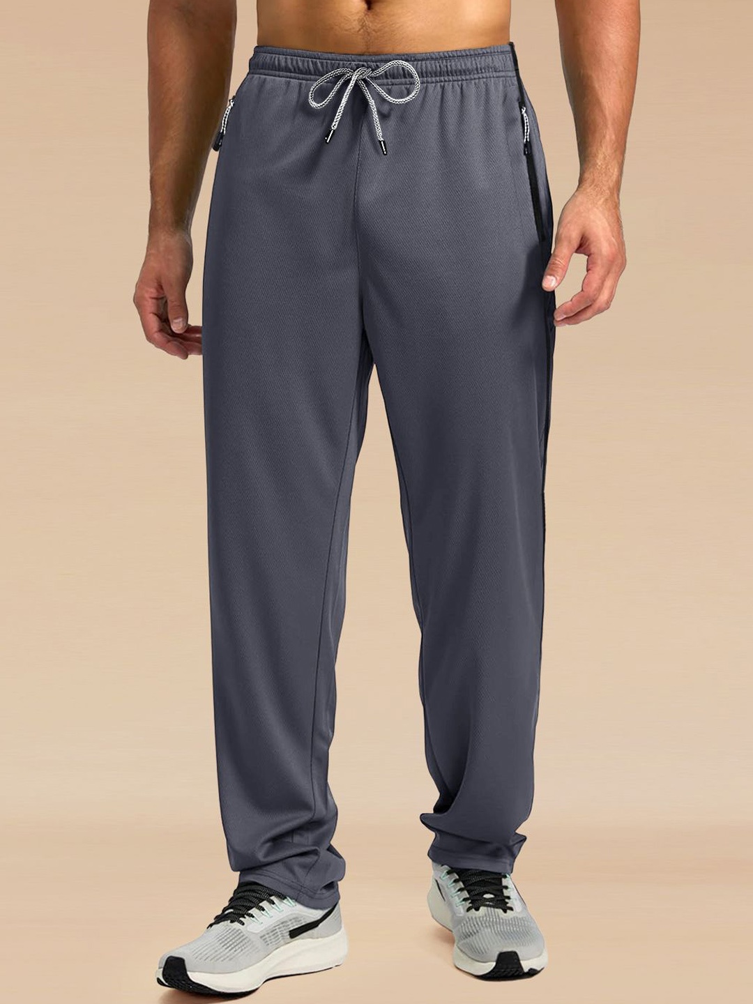 

SZN Men Mid Rise Track Pants, Grey