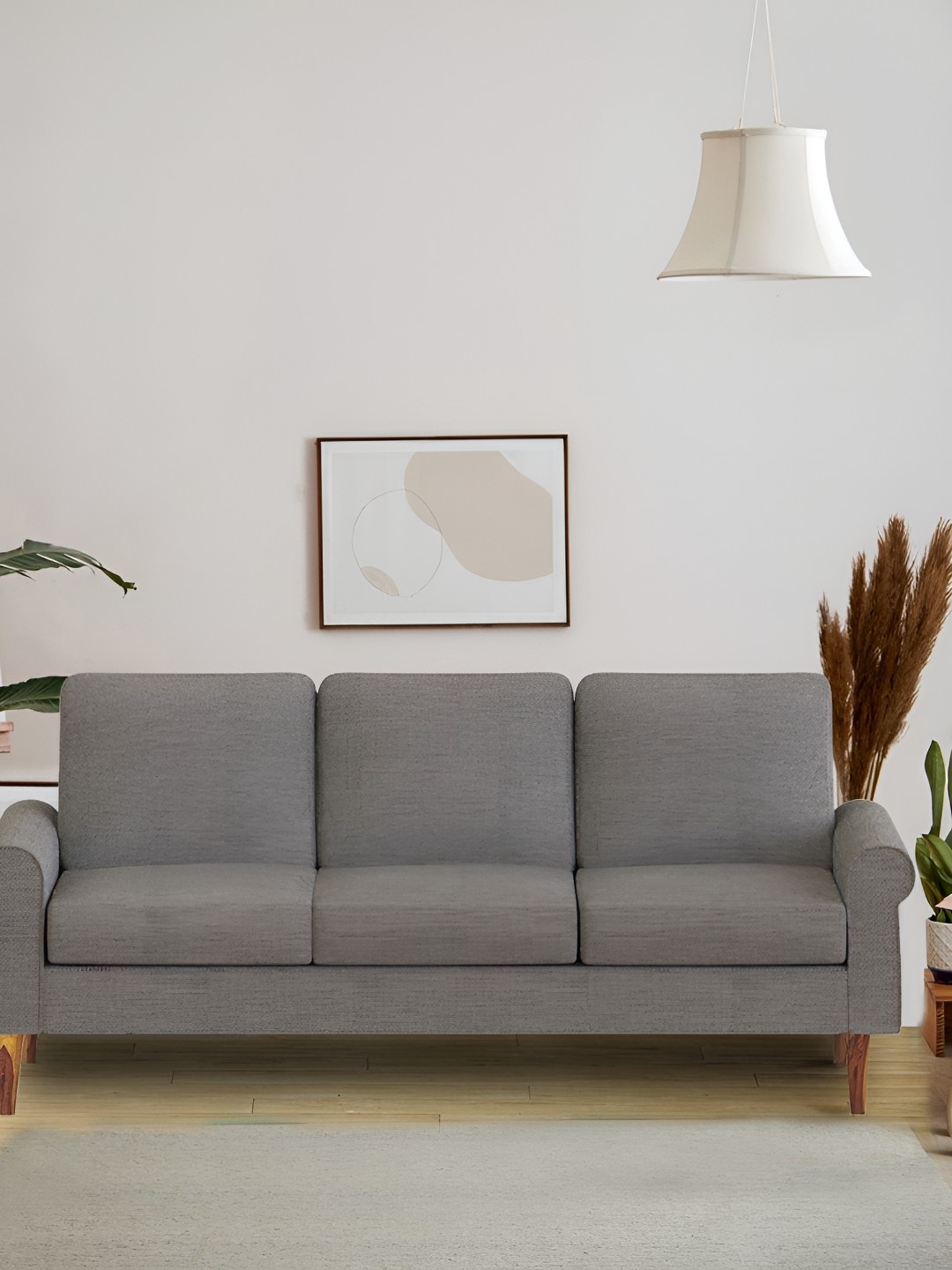 

Chumbak Bangalore Grey Three Seater Colonial Couch