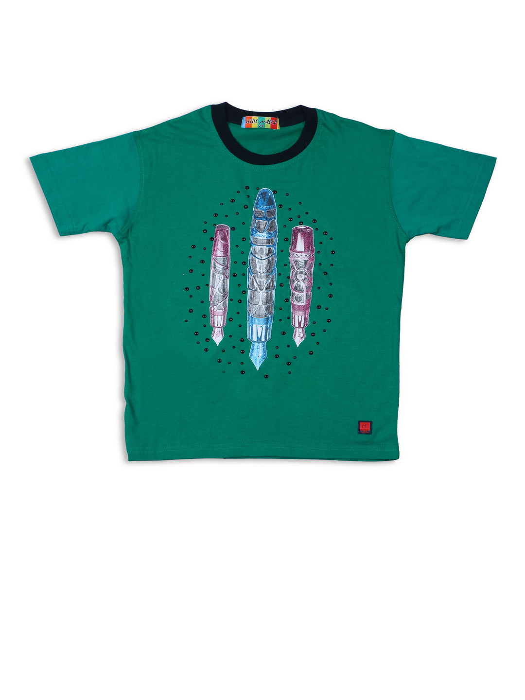 

Little Marco Boys Printed T-shirt, Green