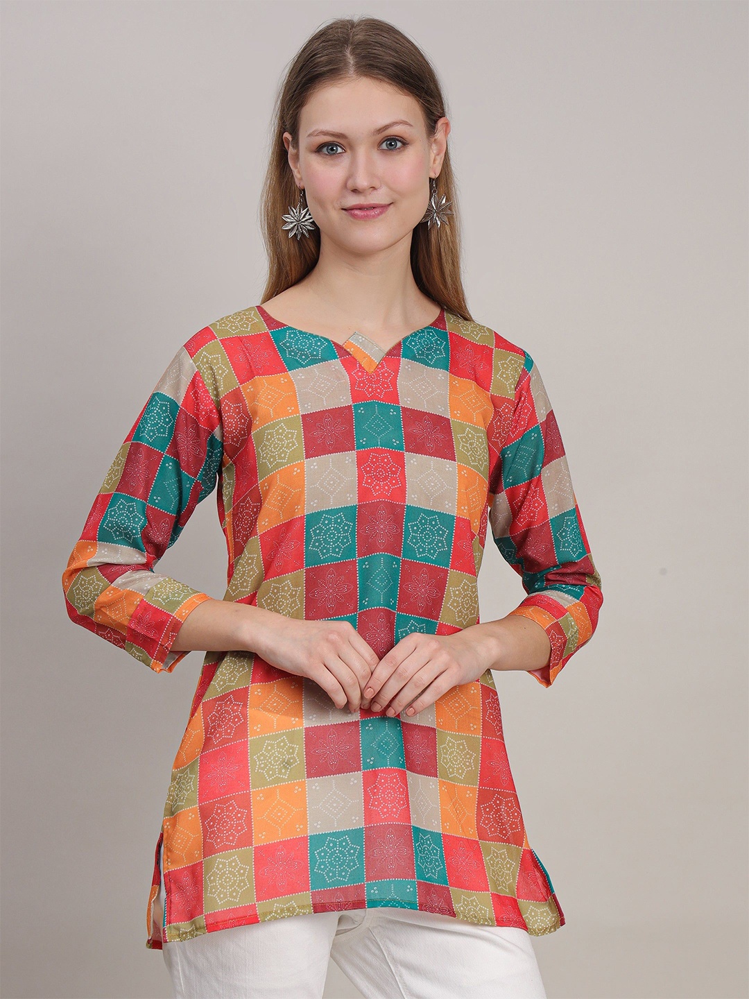 

STUNICS Printed Tunic, Maroon