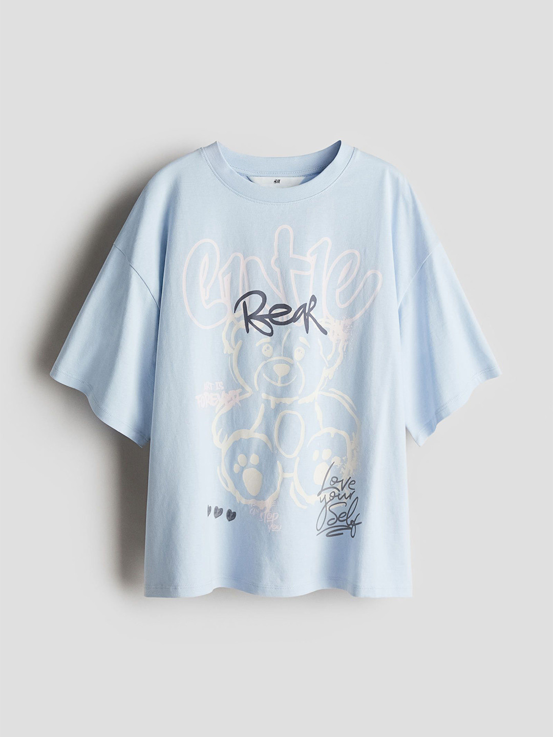 

H&M Oversized Cotton T-shirt, Blue