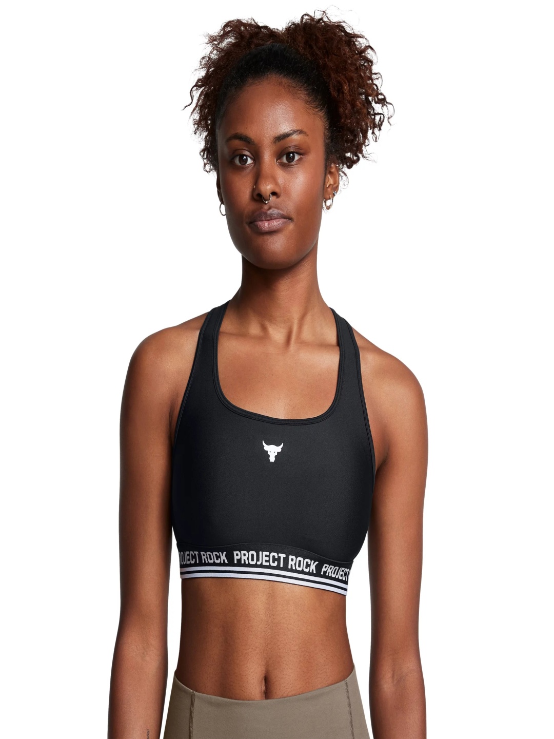 

UNDER ARMOUR Women Project Rock Crossback Mid Sports Bra, Black