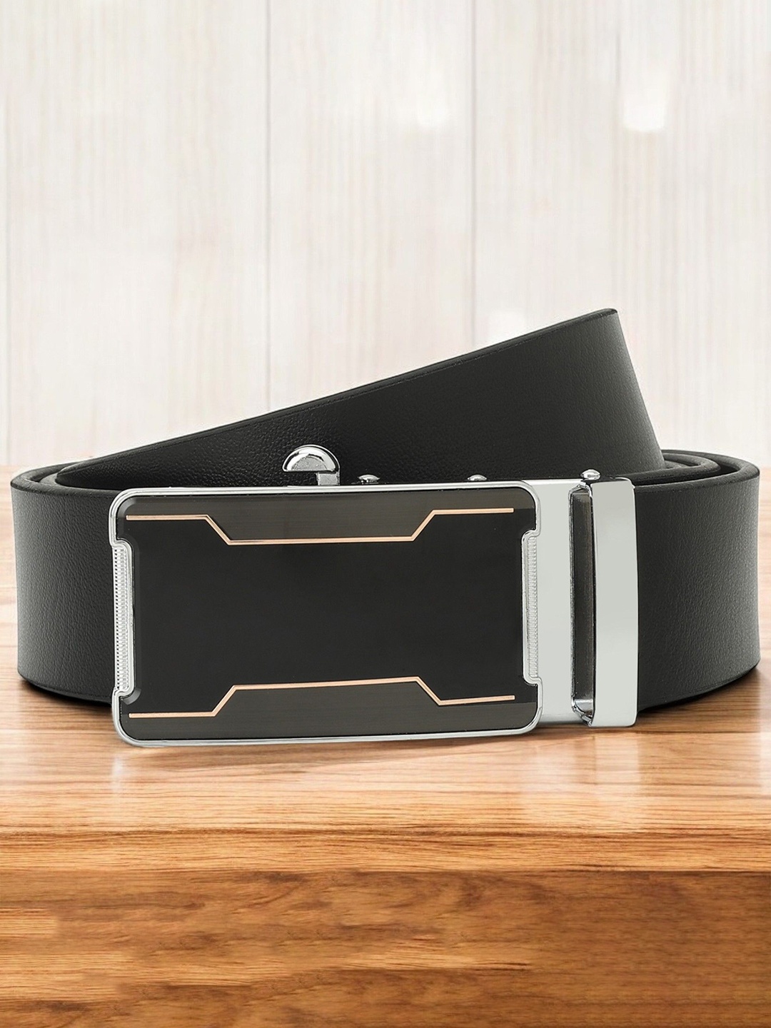 

Provogue Men Textured Leather Formal Belt, Black