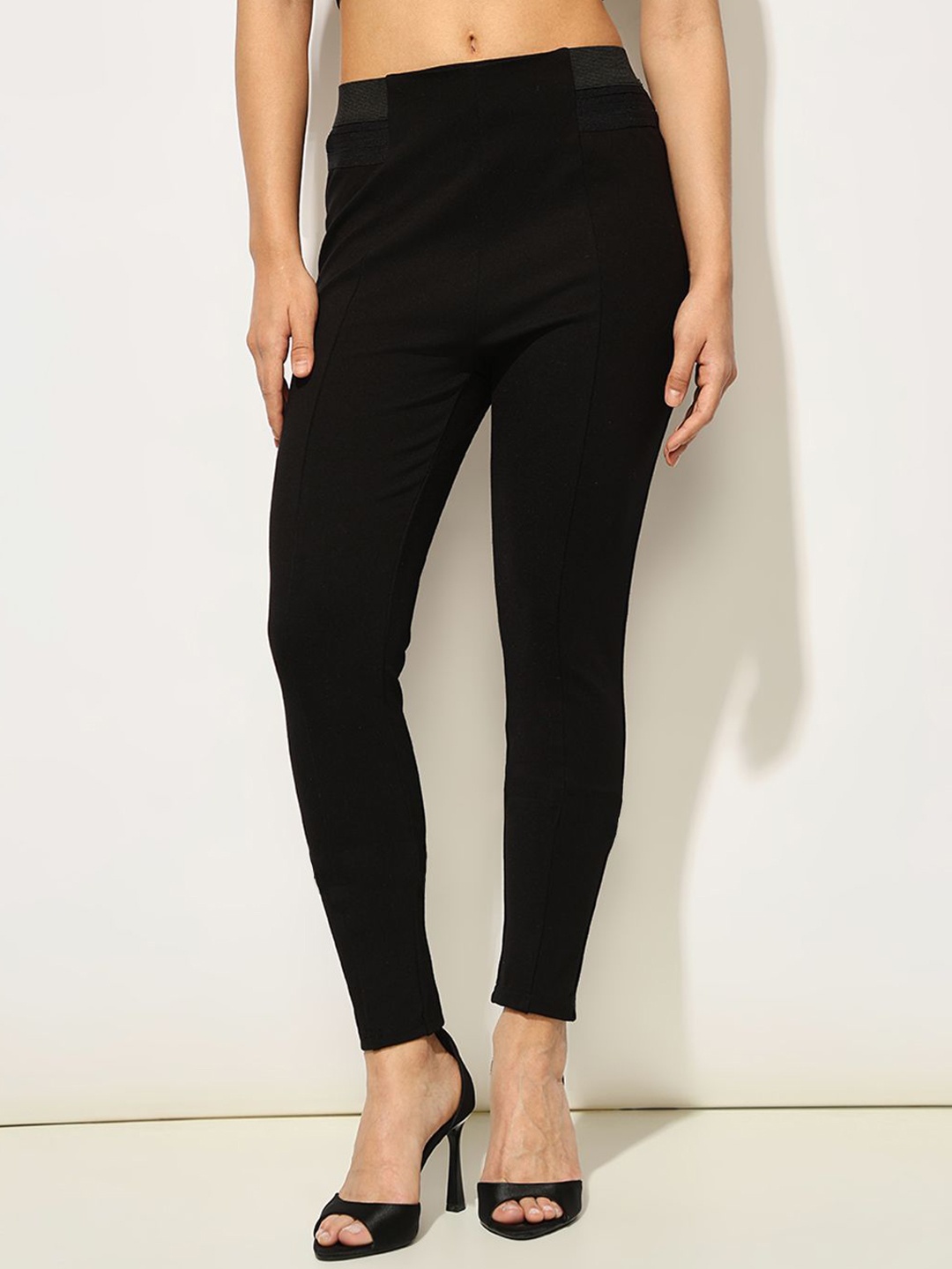 

ONLY High Rise Skinny Fit Jeggings, Black