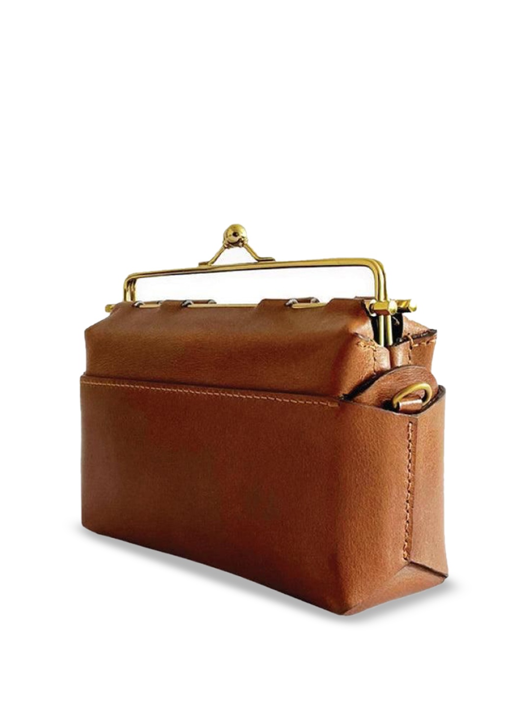 

NAPPA DORI Women Textured Crossbody Leather Sling Bag, Tan