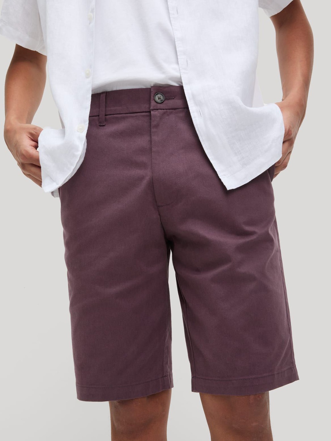 

Marks & Spencer Men High-Rise Regular Shorts, Purple