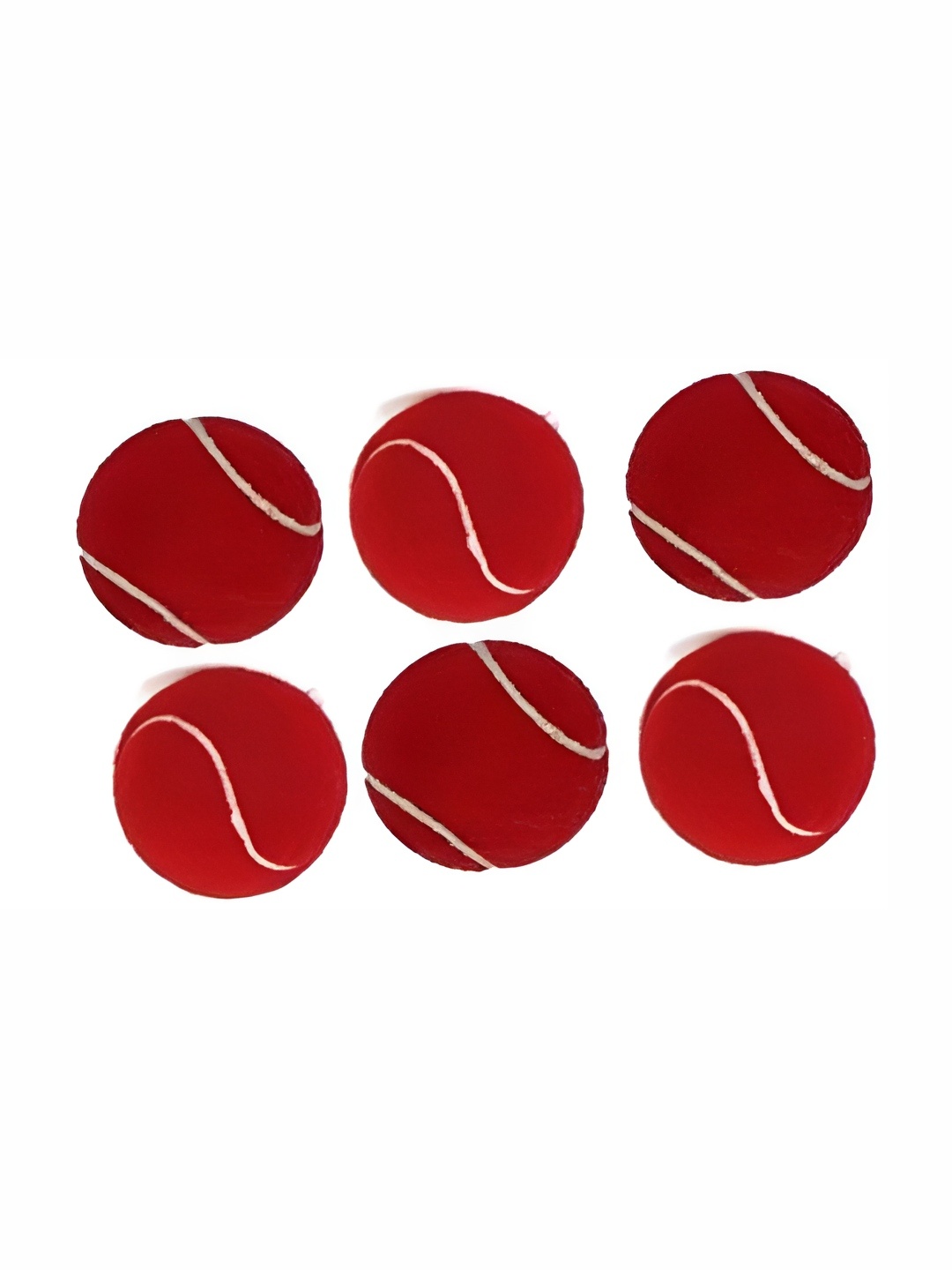 

HackerX Pack Of 6 Trainy Sports Cricket Ball, Red