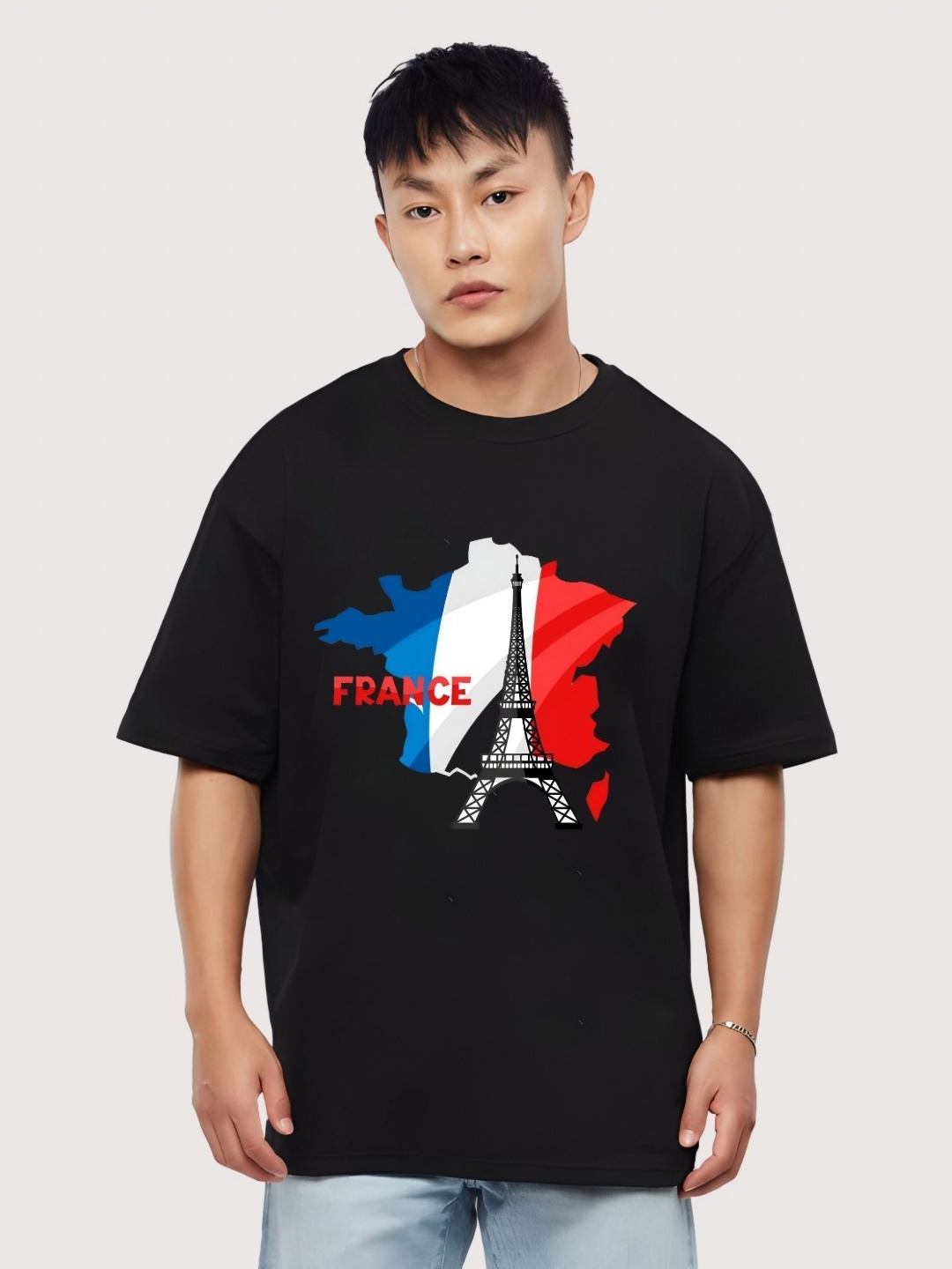 

Moda Rapido Men Drop-Shoulder Sleeves T-shirt, Black
