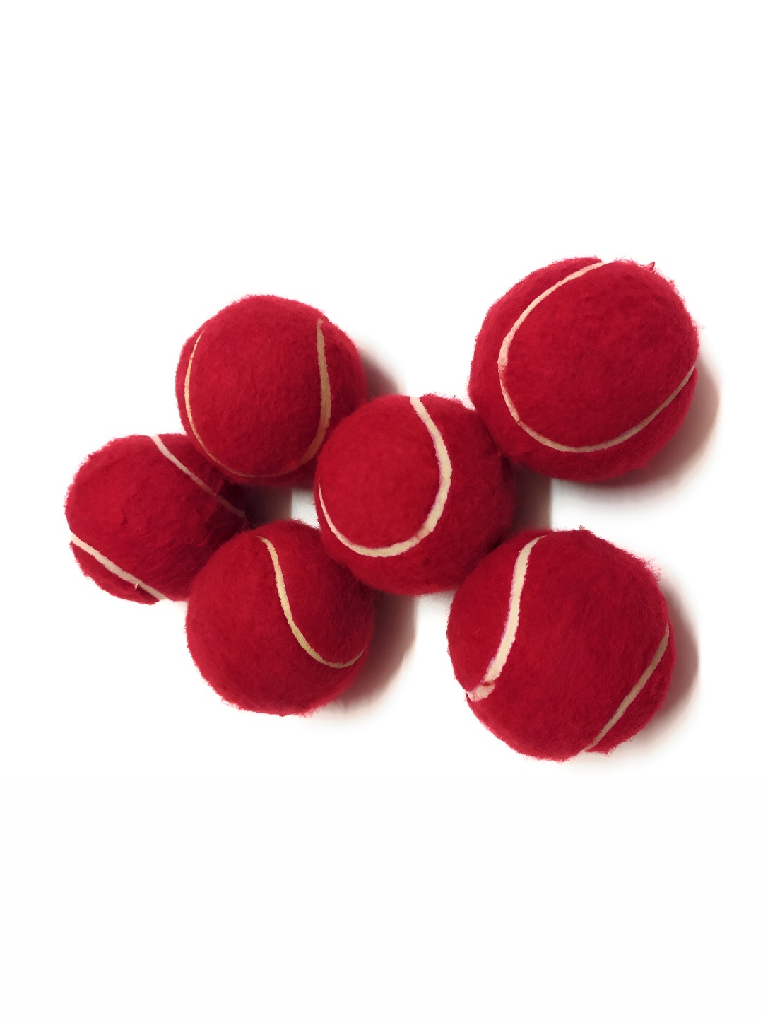 

HackerX 6-Pc Fuzzy Sports Tennis Balls, Red