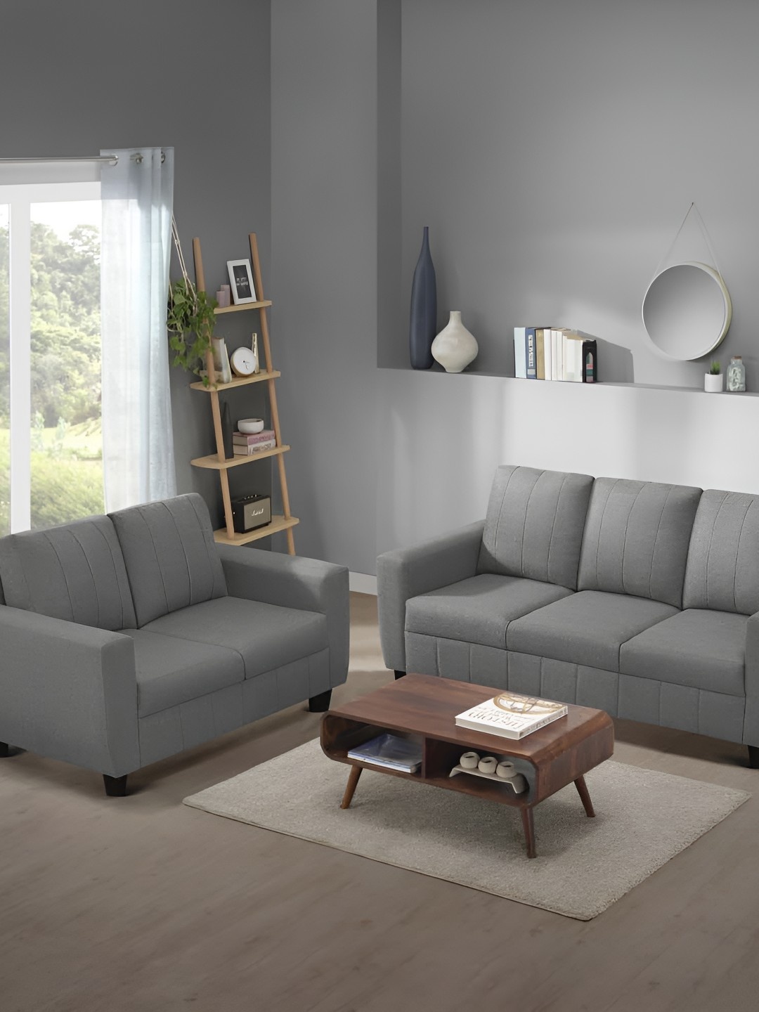 

Sleepyhead Bae 5 Seater Sofa Set Fabric Stone Grey 5 to 6 Person Sofa