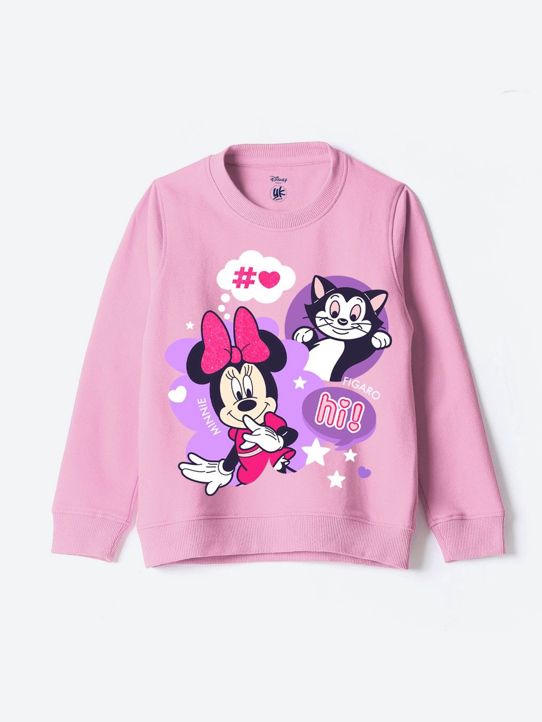 

YK Disney Girls Printed Sweatshirt, Pink