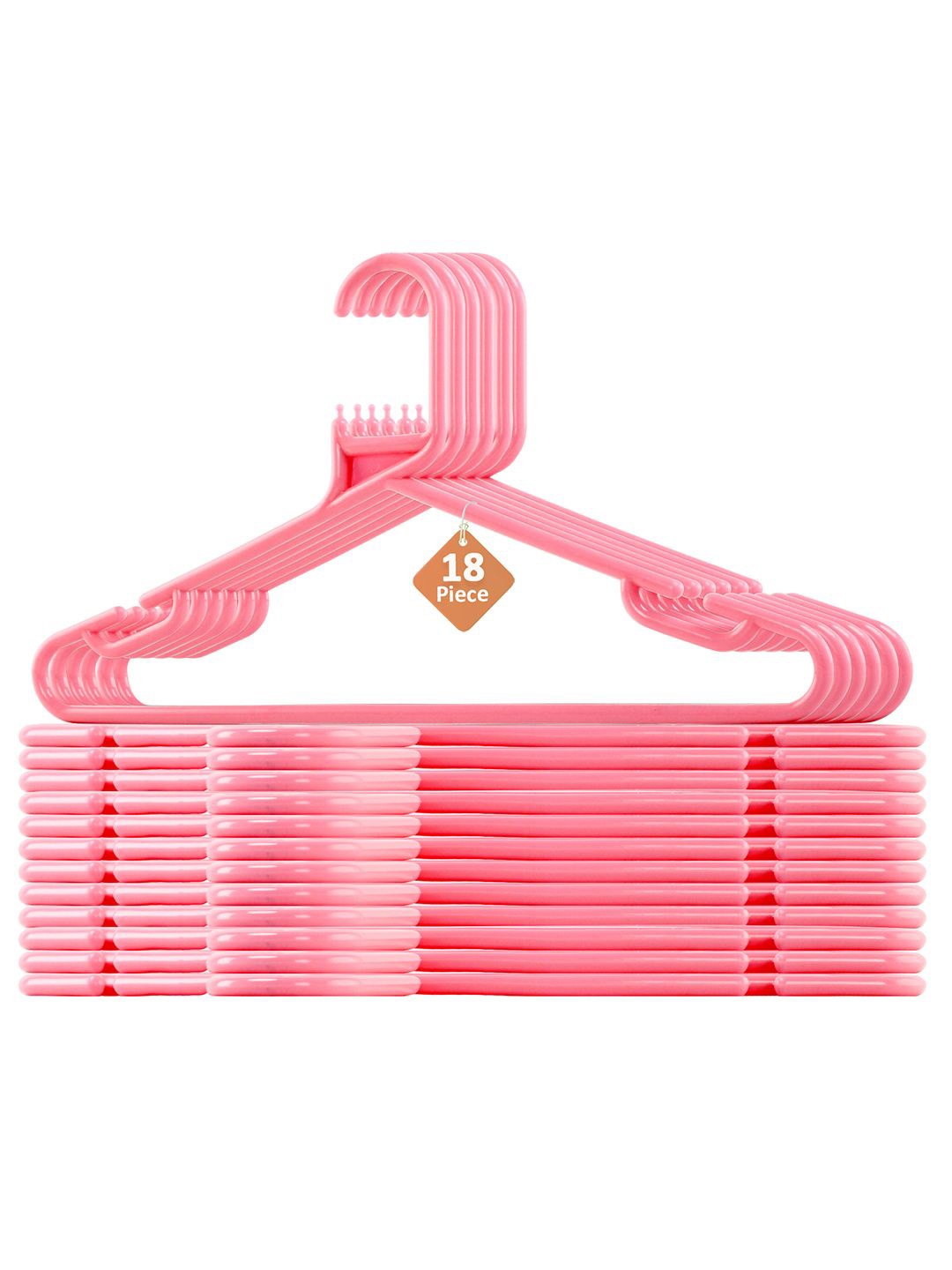 

Kuber Industries Pink 18 Pieces Hanger For Wardrobe