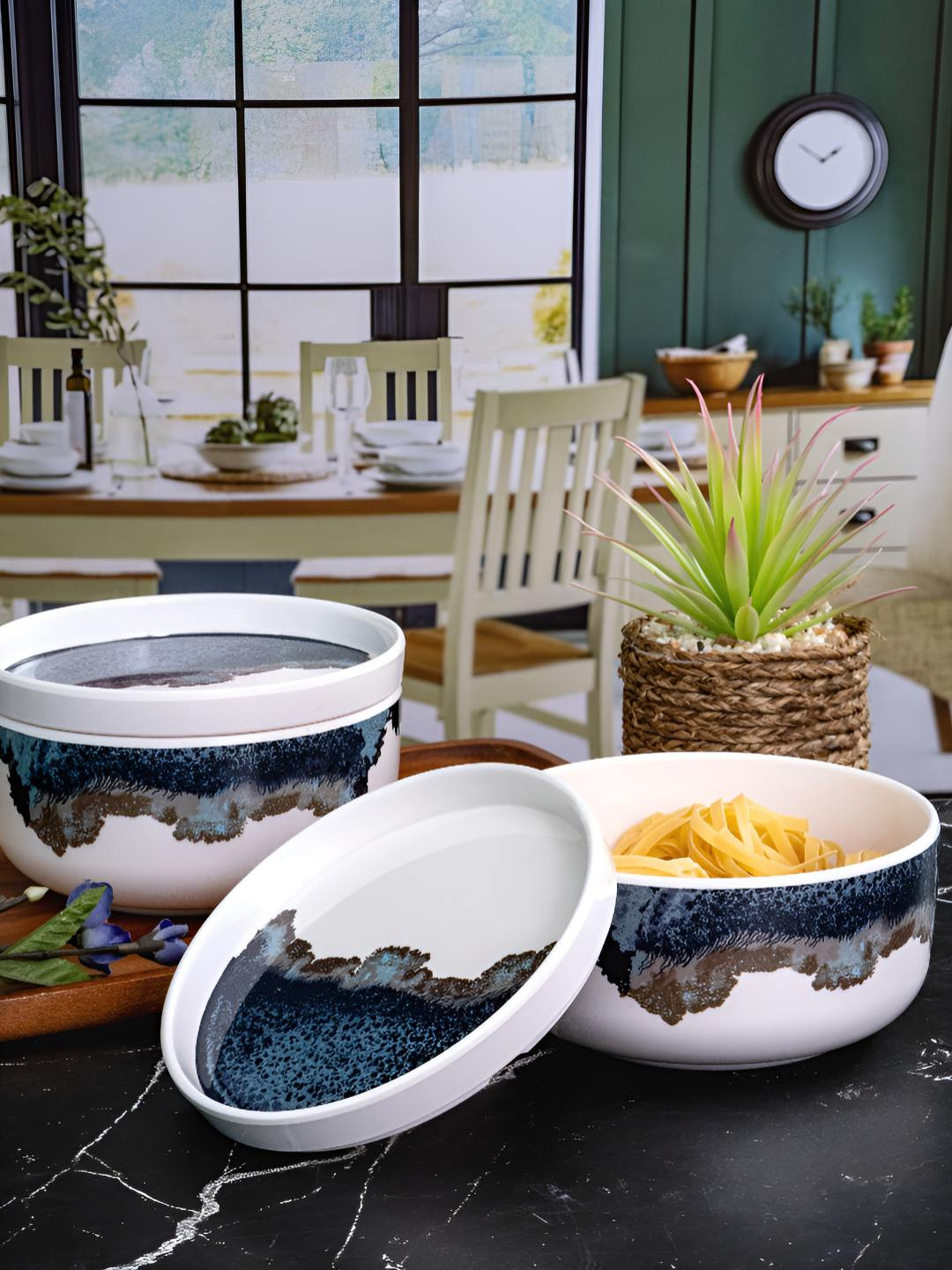 

Servewell White 2024 Melamine 2 Pieces Smooth Surface Thermal Insulated Casserole