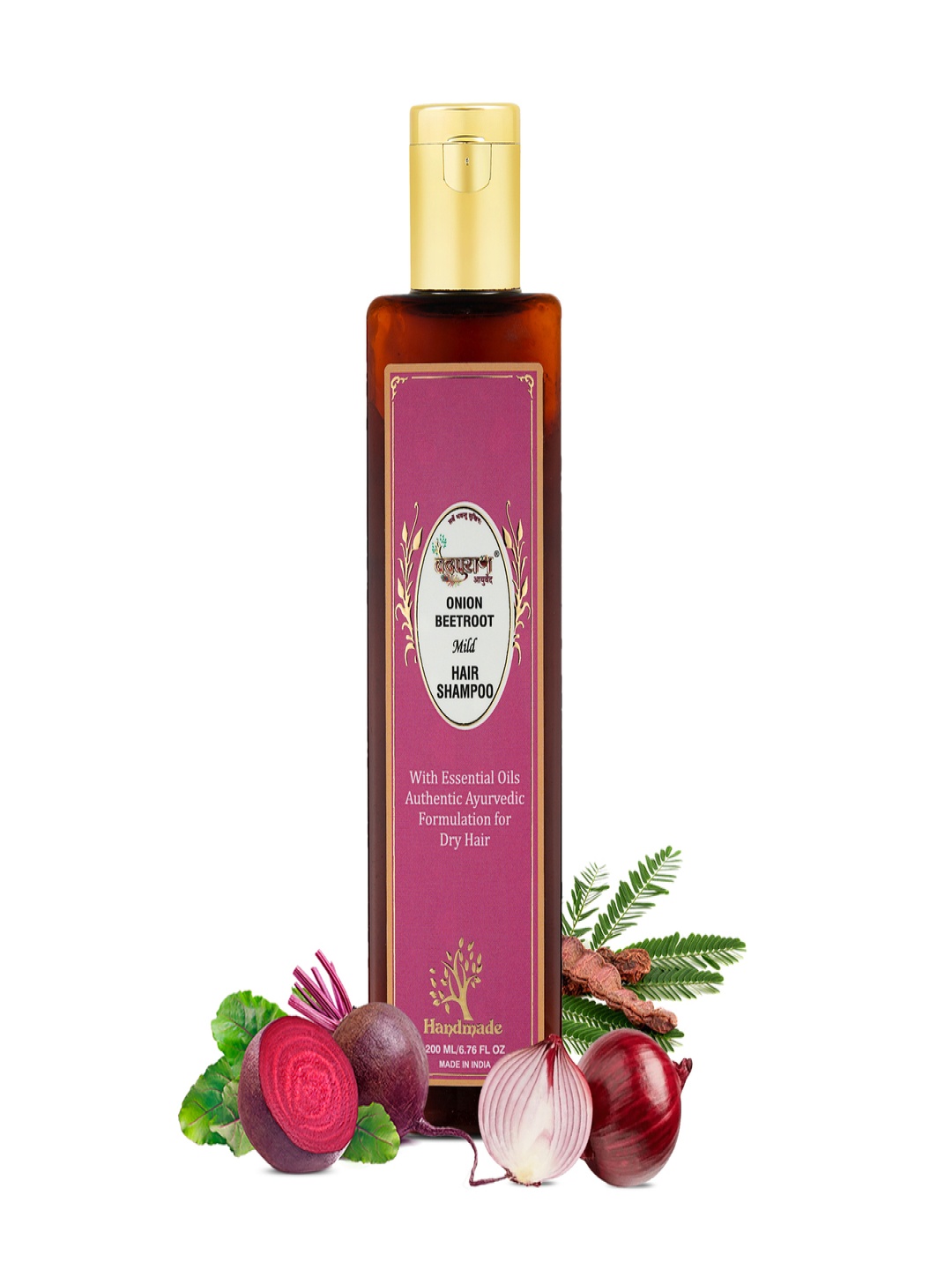 

VEDPURAN Onion Beetroot Mild Hair Shampoo - 200 ml, Pink