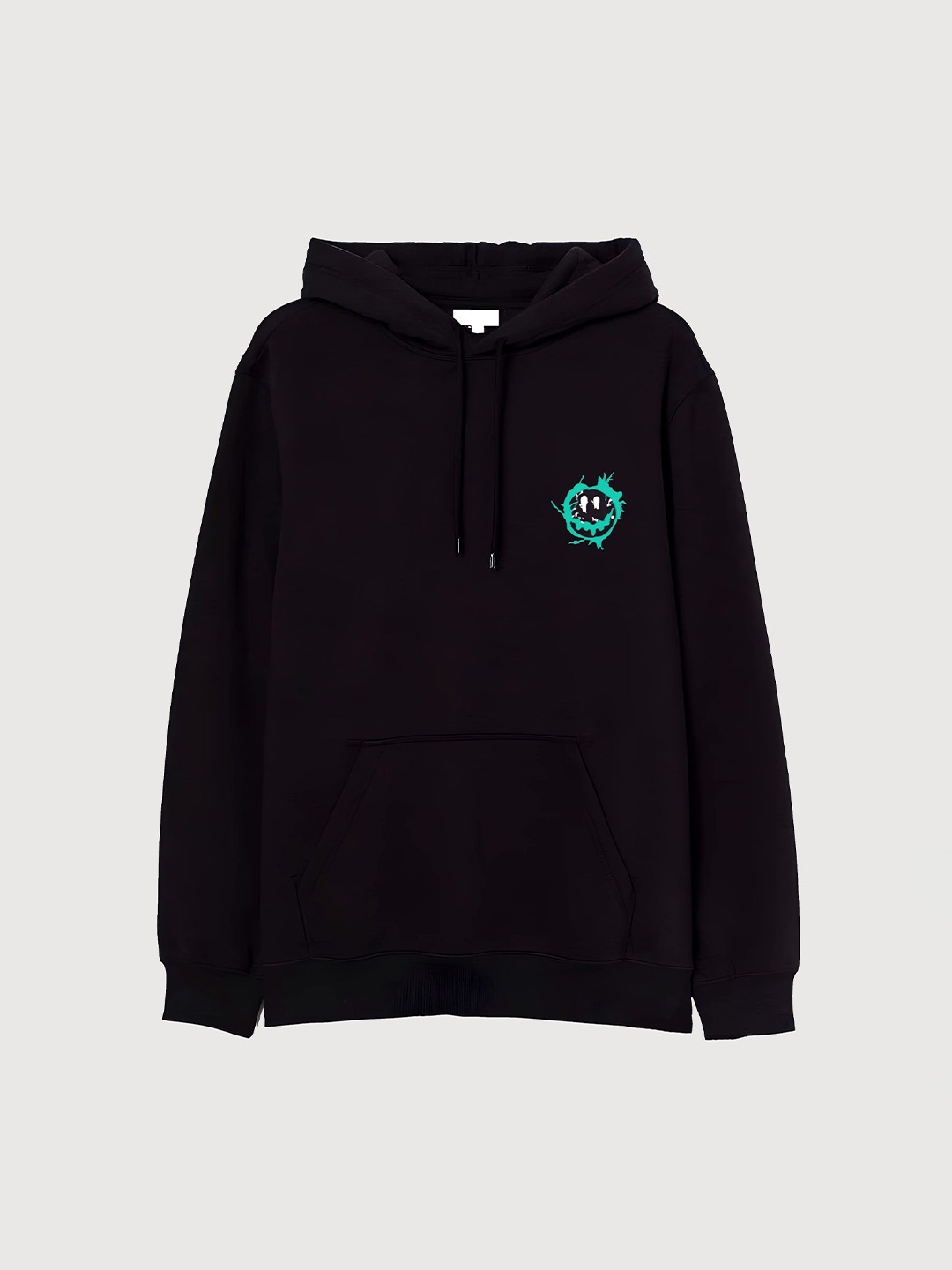 

TheBTclub Men Printed Hooded Sweatshirt, Black