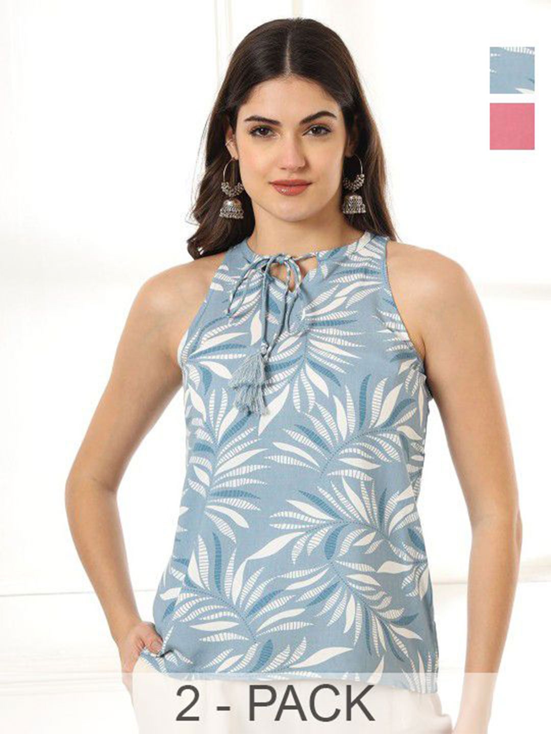 

Anouk Rustic Pack Of 2 Printed Tops, Blue