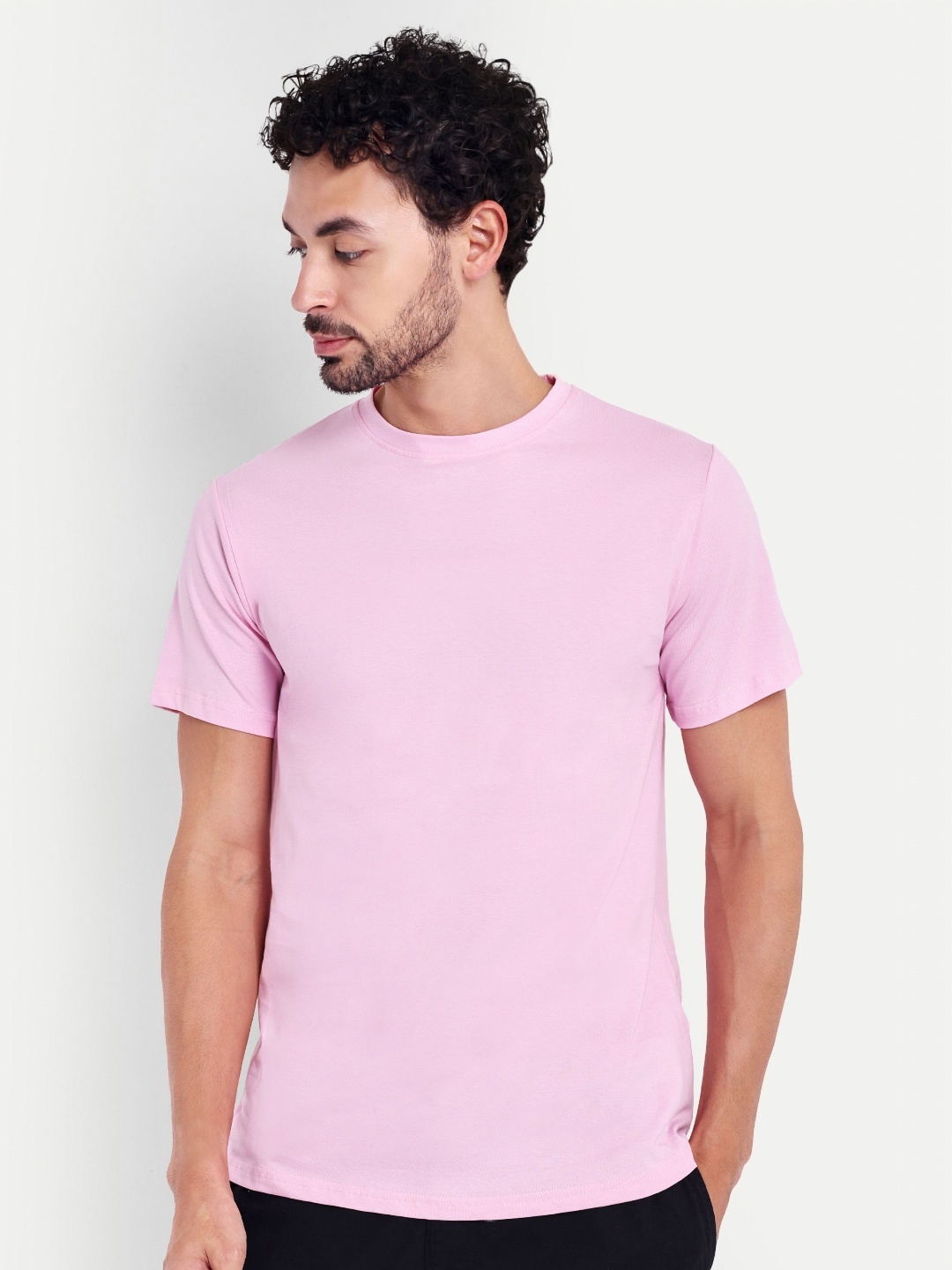 

House of Mool Men Applique T-shirt, Pink