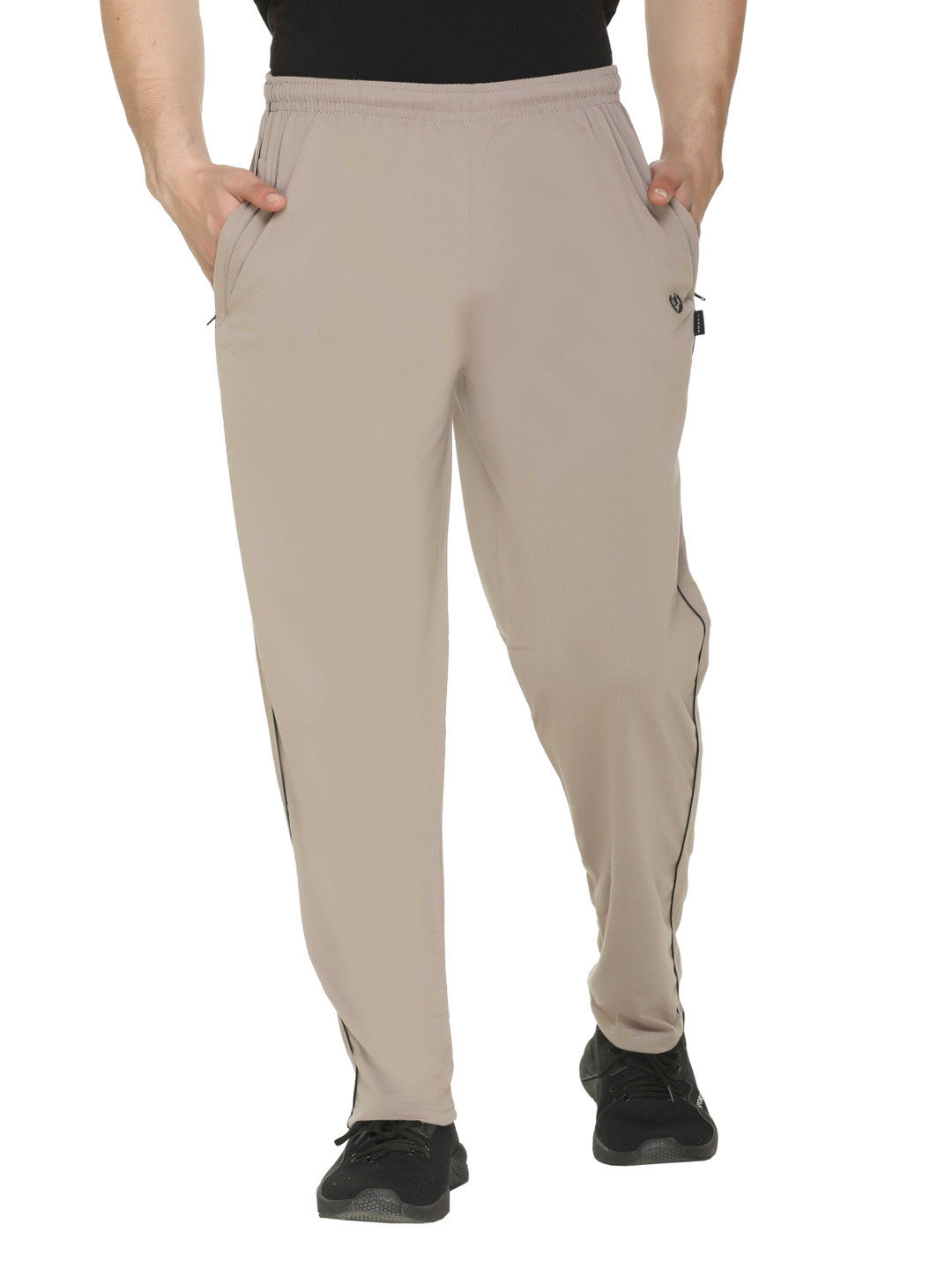 

Colors and Blends Men Cotton Mid Rise Track Pants, Beige