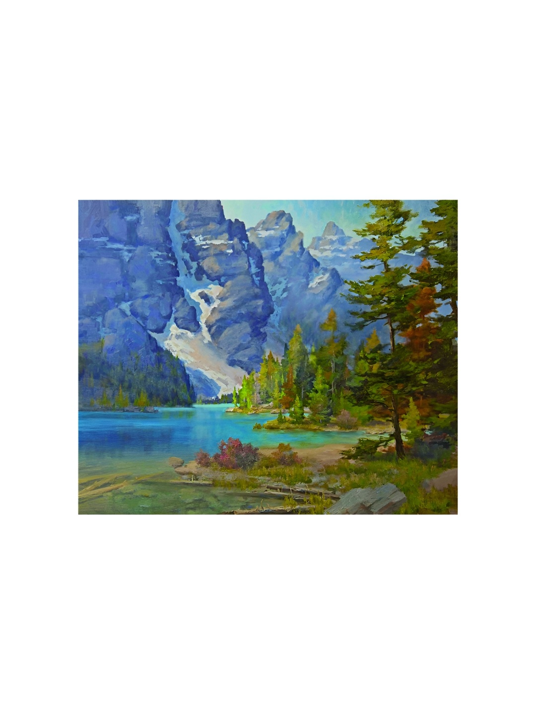 

Inephos Blue & Green Nature Scenic Wall Art