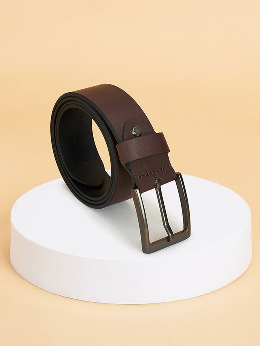 

BYFORD by Pantaloons Men Leather Belt, Brown