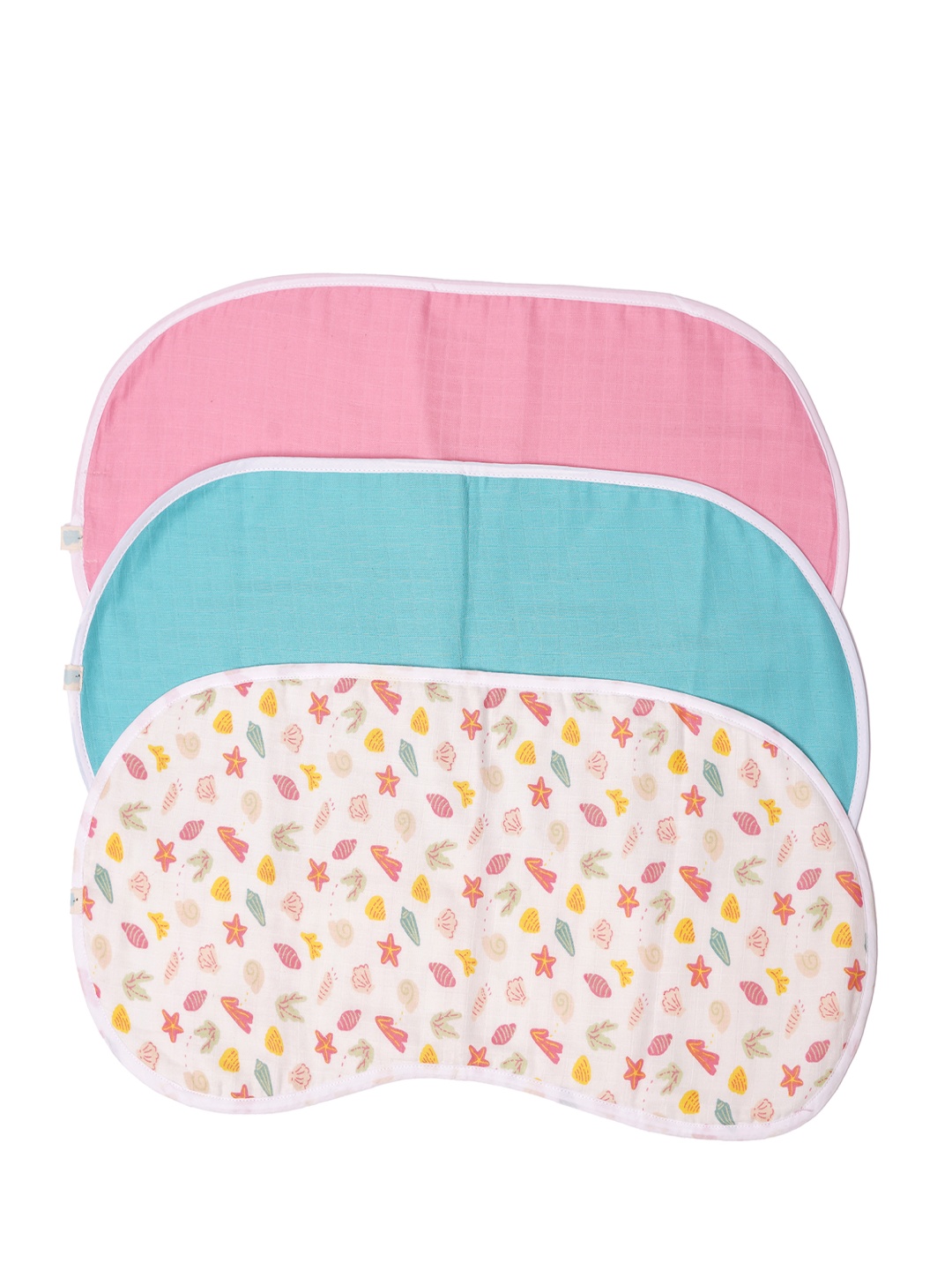

TIDY SLEEP Infants Pack Of 3 Printed Bibs, White