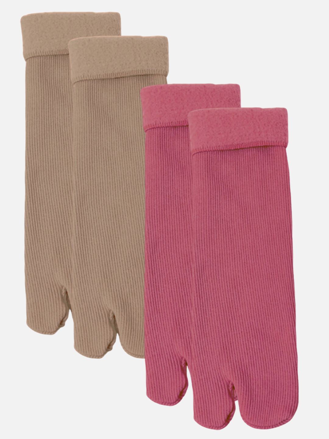 

StyFun Women Pack Of 2 Striped Calf Length Socks, Maroon