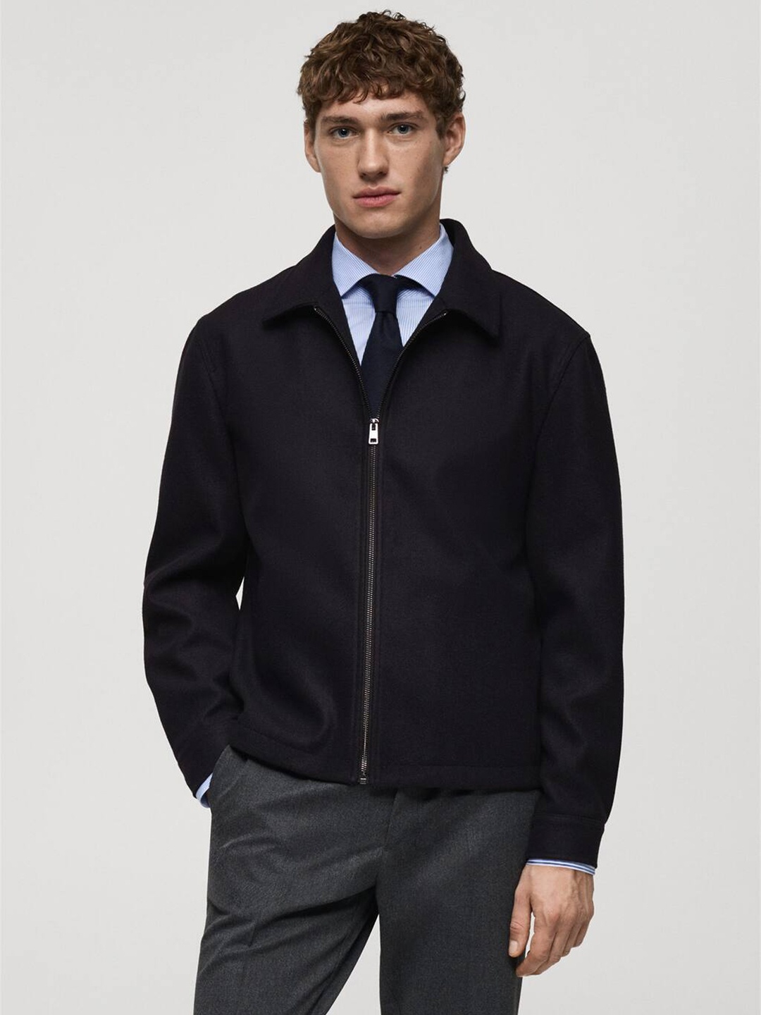 

MANGO MAN Tailored Jacket, Black