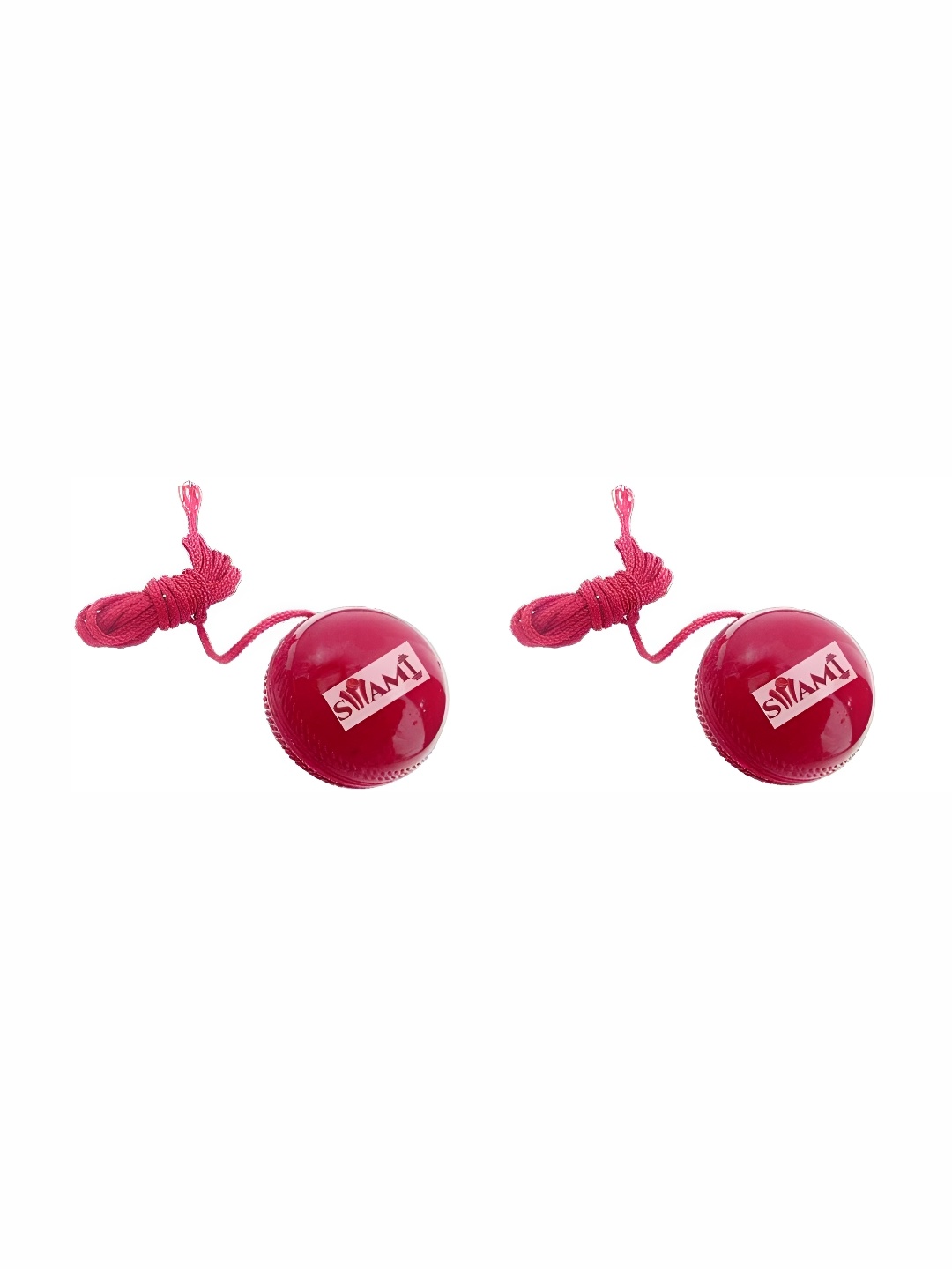 

HackerX 2Pcs Pebble Cricket Hanging Ball With Cord, Red