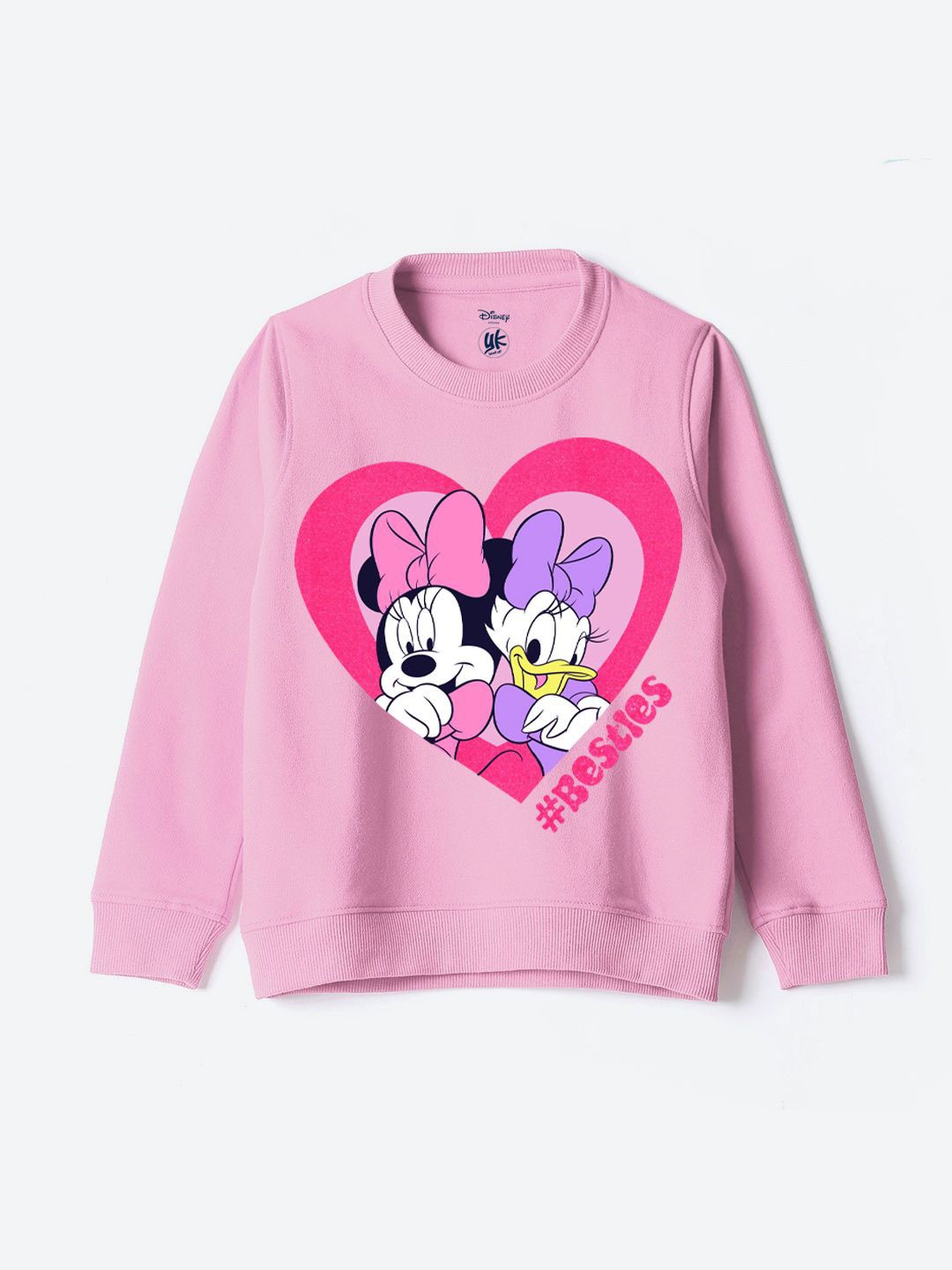 

YK Disney Girls Printed Sweatshirt, Pink