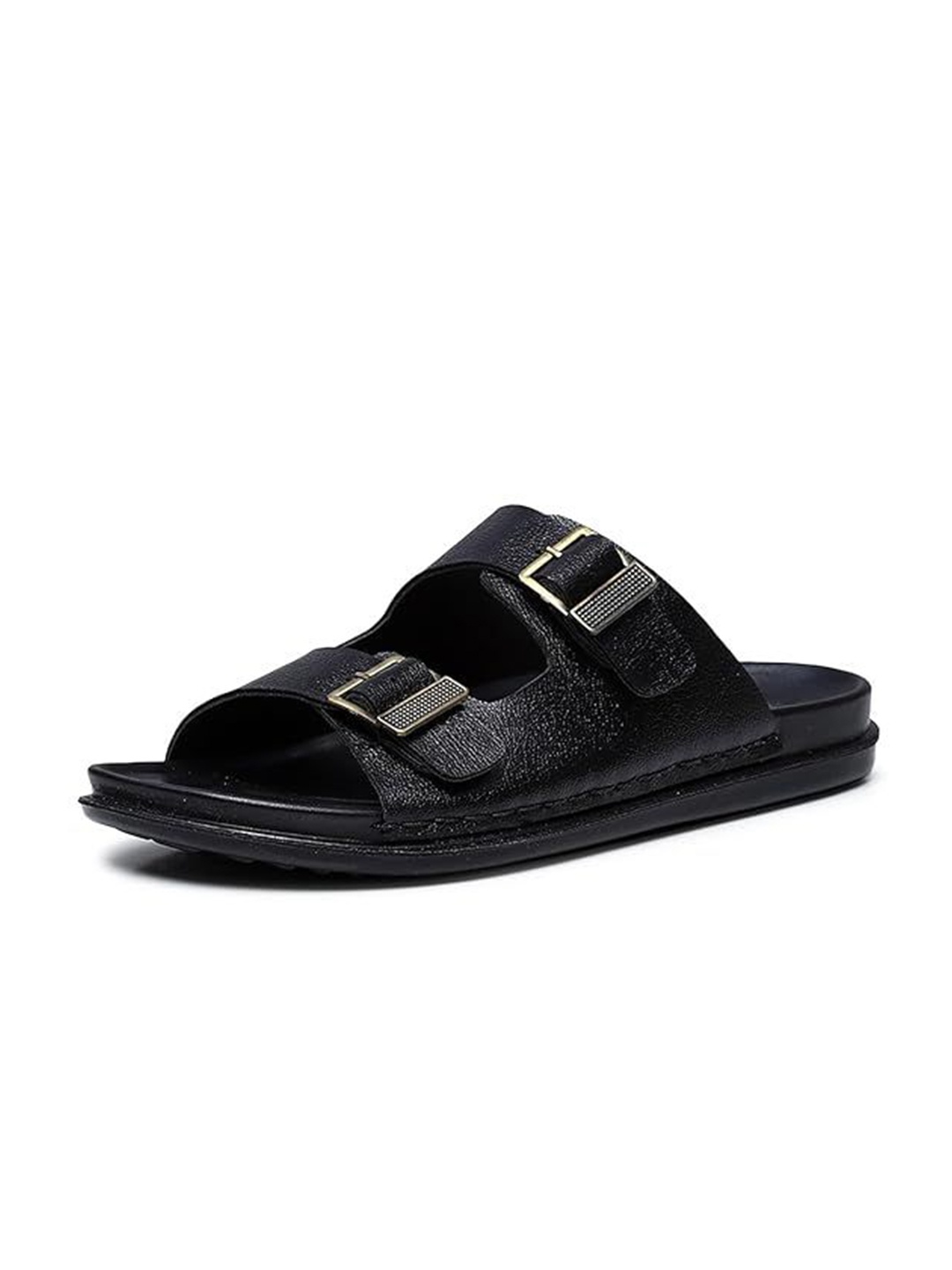 

BRAND VILLA Men Comfort Sandals, Black