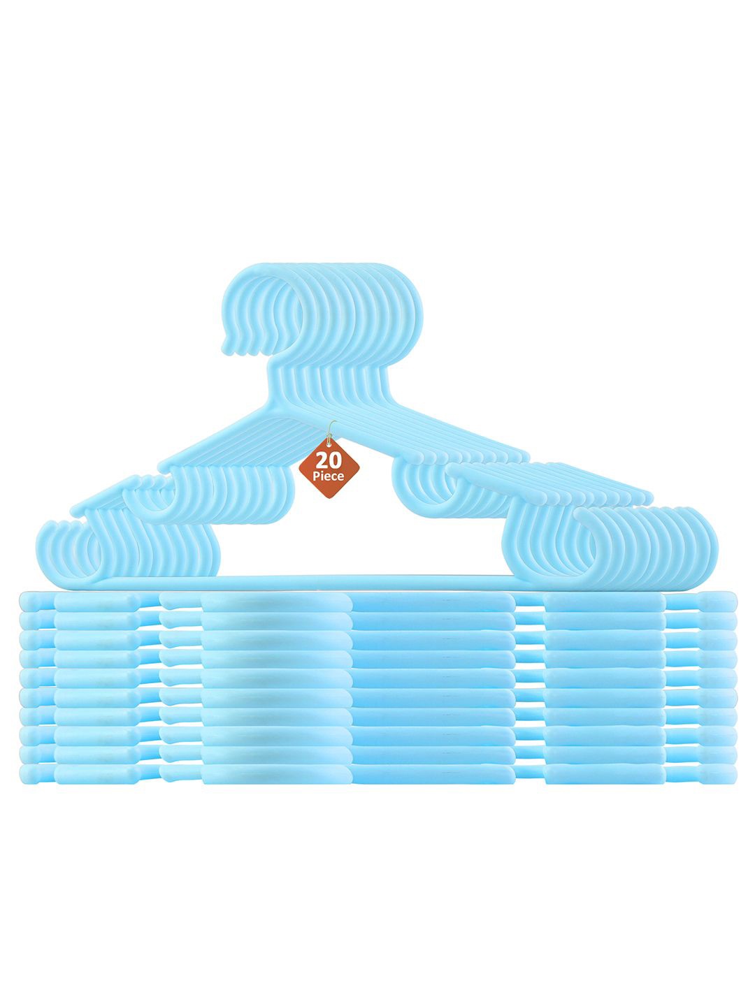 

Kuber Industries Blue Pack Of 20 Multipurpose Baby Hangers For Wardrobe