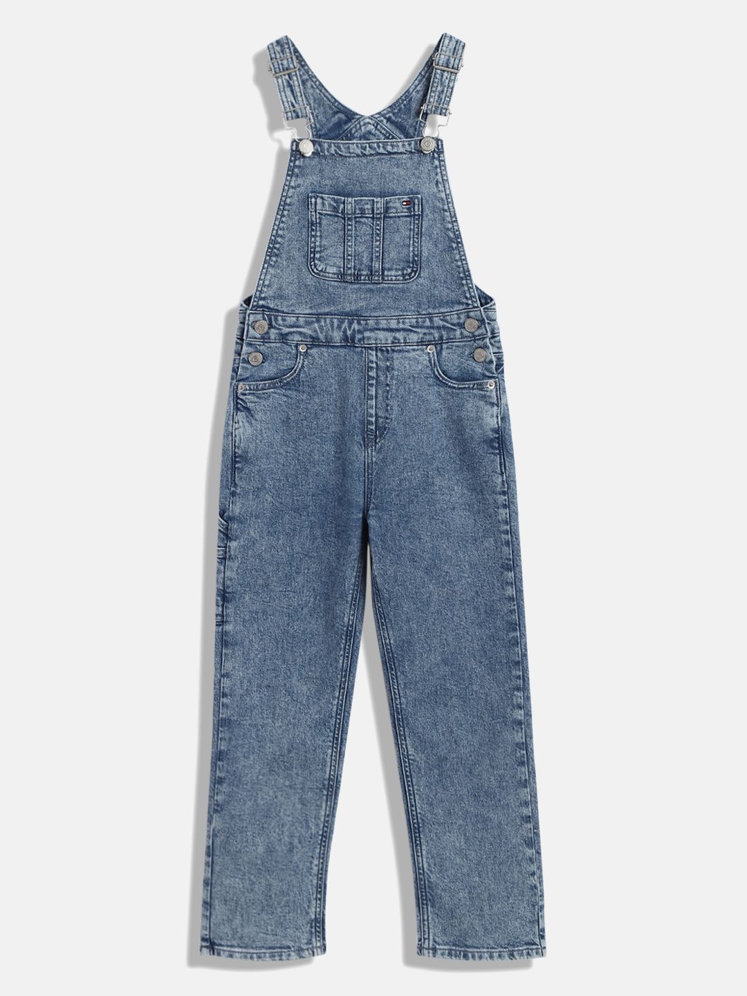 

Tommy Hilfiger Girls Straight Leg Dungaree, Blue