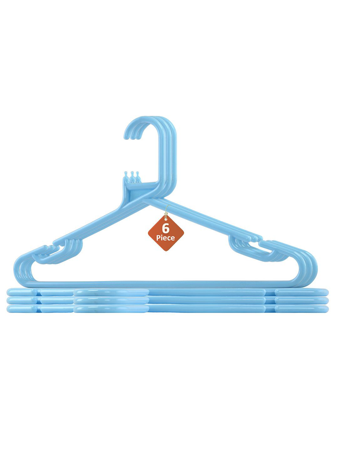 

Kuber Industries Blue 6 Pieces Hanger For Wardrobe