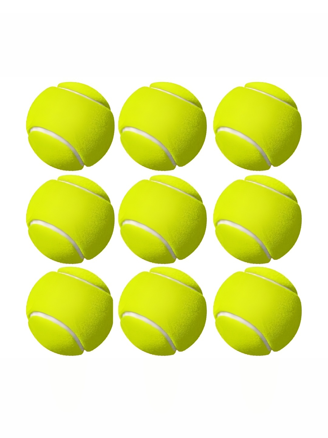 

HackerX Set Of 9 Tennis Cricket Ball, Yellow