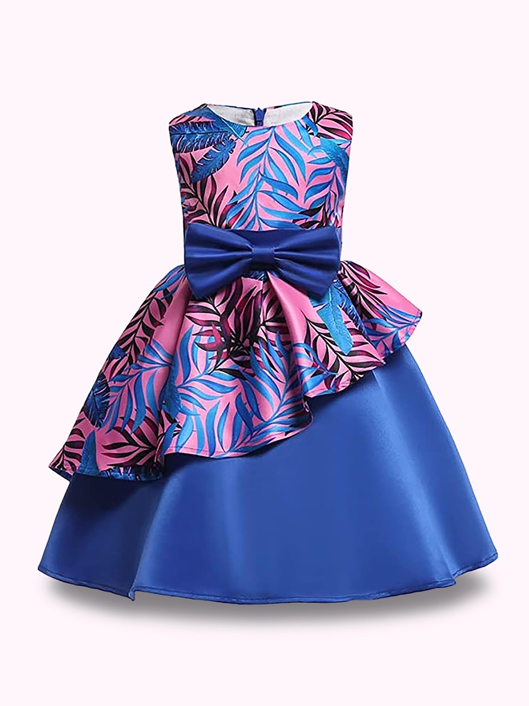 

BAESD Floral Print Fit & Flare Dress, Navy blue