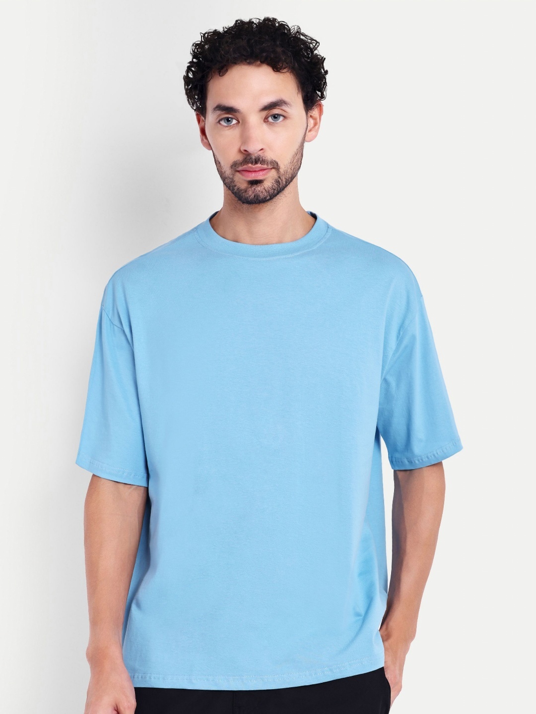 

House of Mool Men Drop-Shoulder Sleeves Pockets T-shirt, Blue