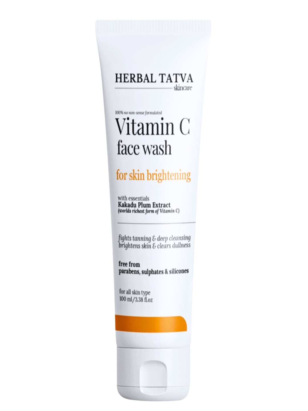 

HERBAL TATVA Vitamin C Face Wash For Skin Brightening & De-Tan 100 ml, White