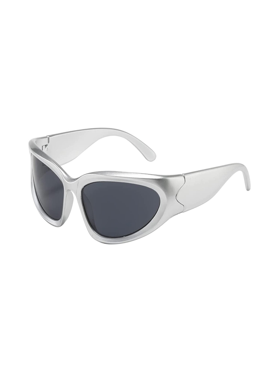 

4Flaunt Unisex Futuristic Wraparound Silver Grey Sunglasses 4F-FTRSTC01-SLVRGRY