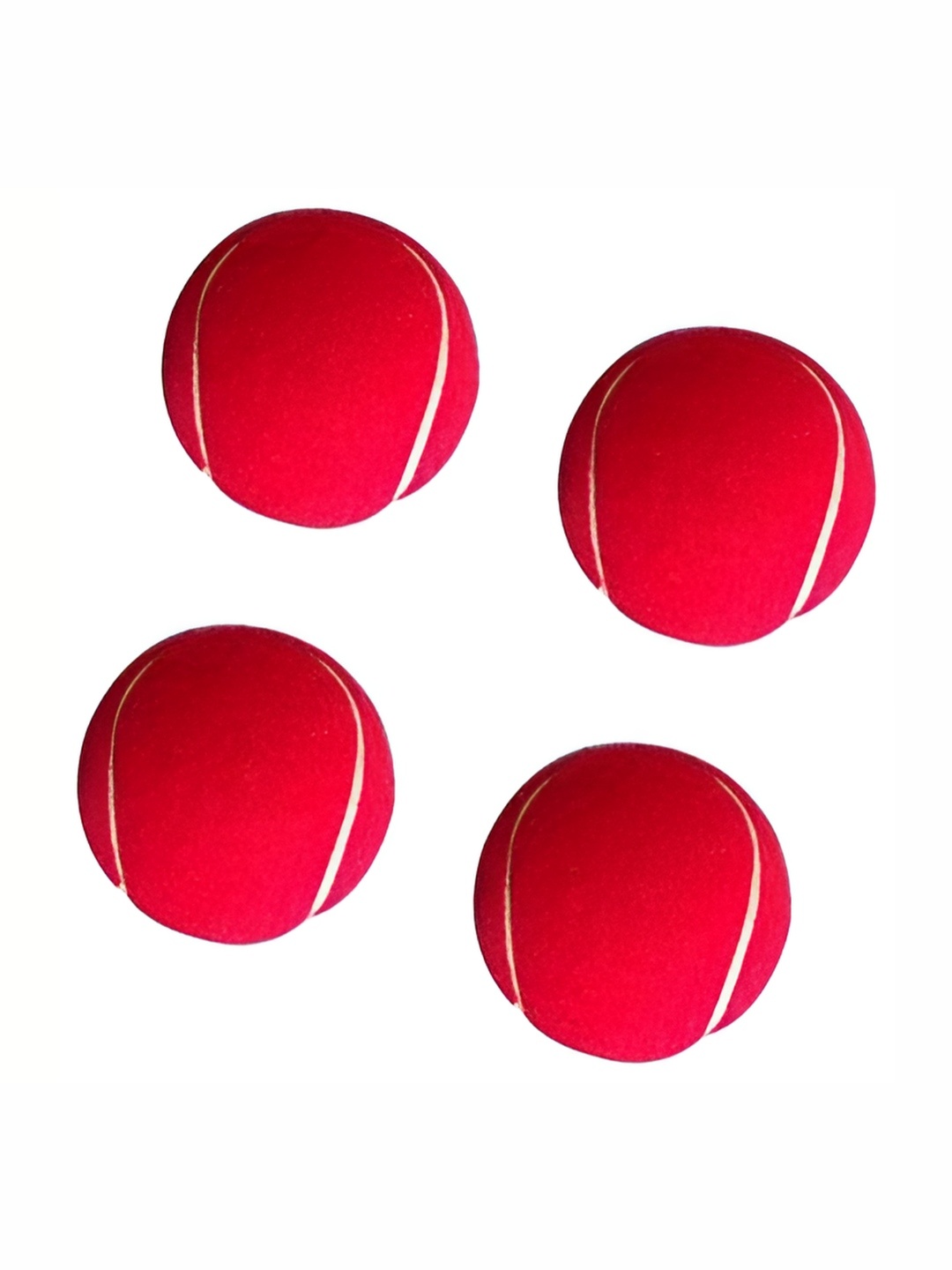 

HackerX 4-Pc Fuzzy Sports Tennis Balls, Red