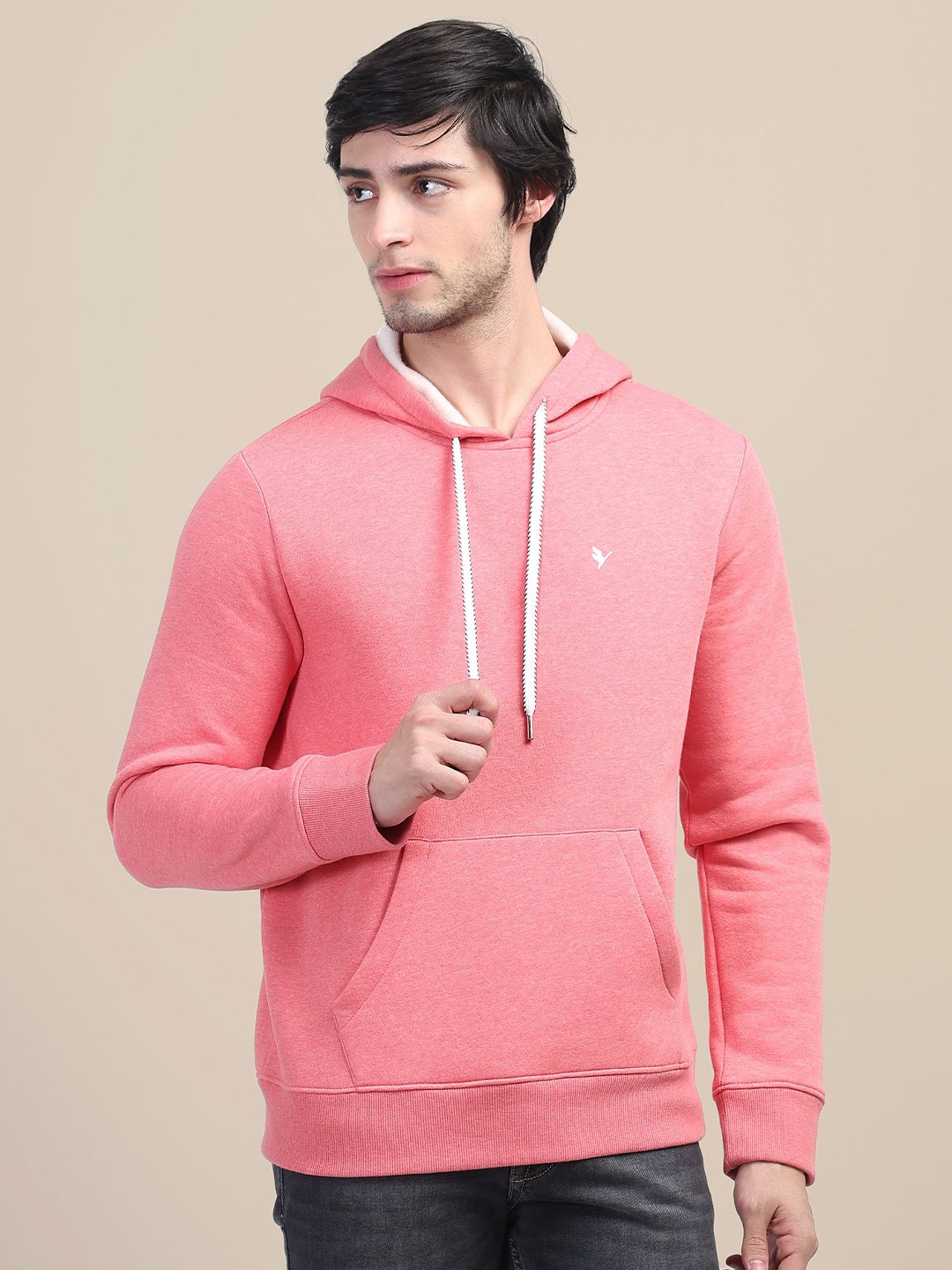 

AMSWAN Men Hooded Sweatshirt, Pink