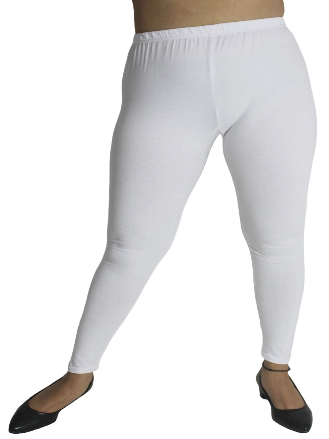 

PINK SHELL Women Cotton Mid-Rise Ankle-Length Leggings, White