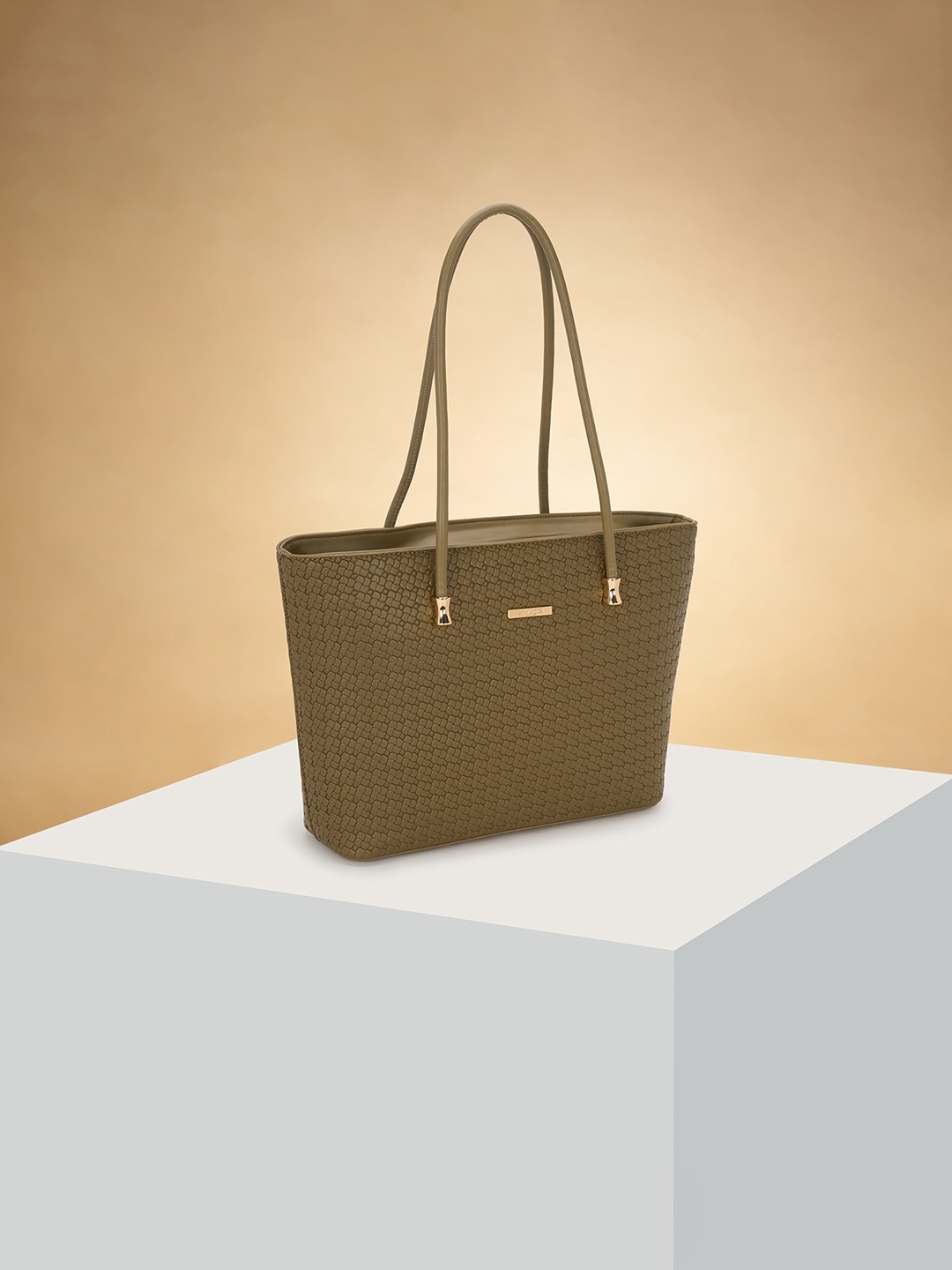 

Forever Glam by Pantaloons Women Textured Shopper Tote Bag, Brown