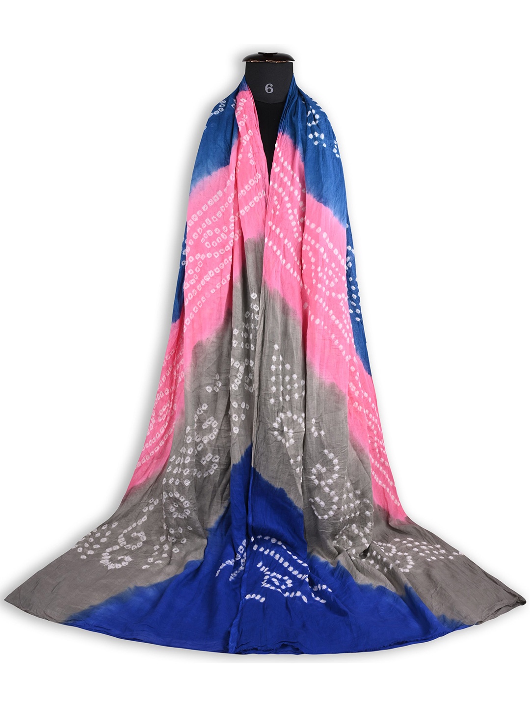 

Wish Karo Printed Tie and Dye Dupatta, Blue