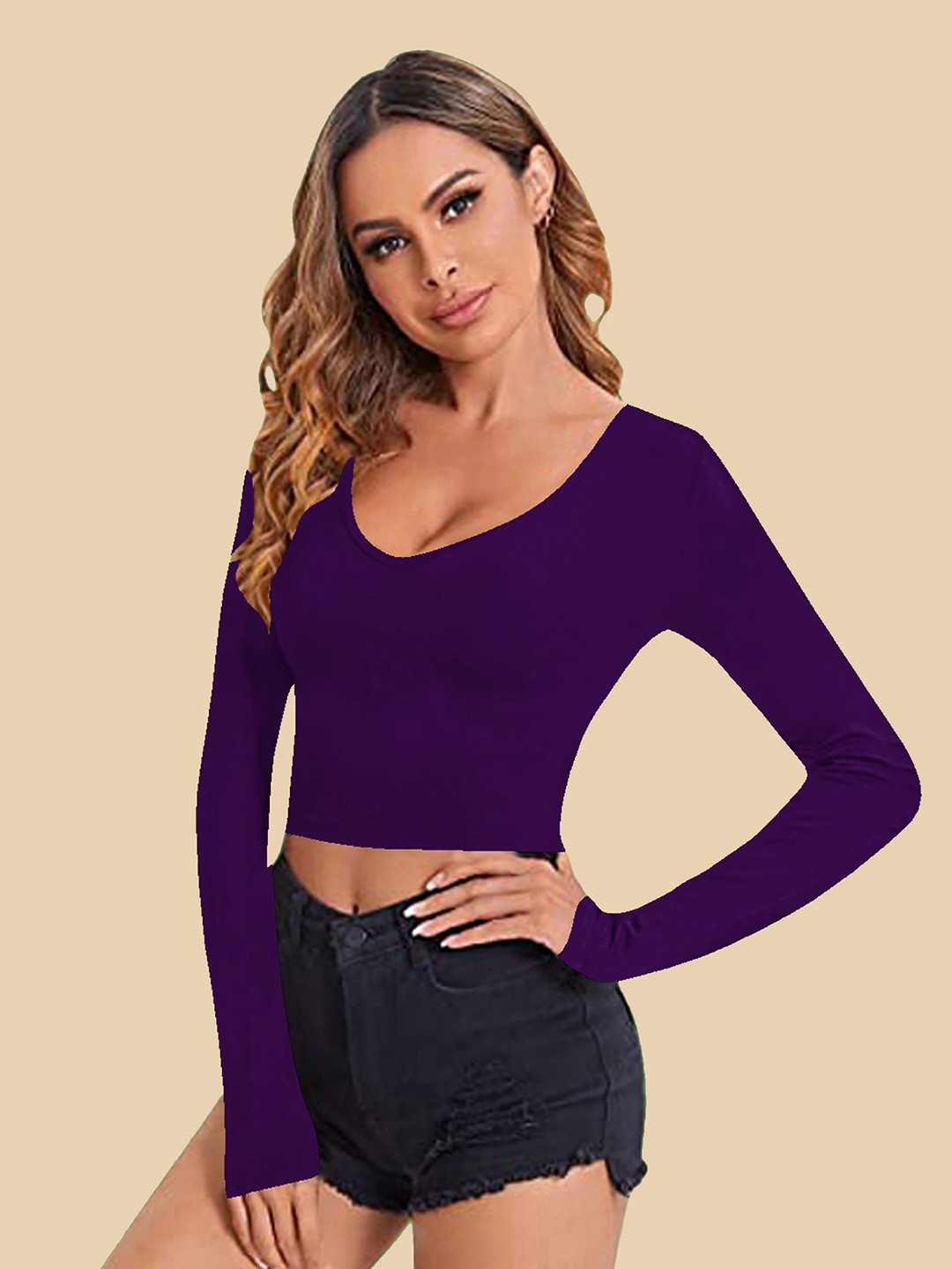 

Dream Beauty Fashion Crop Top, Purple