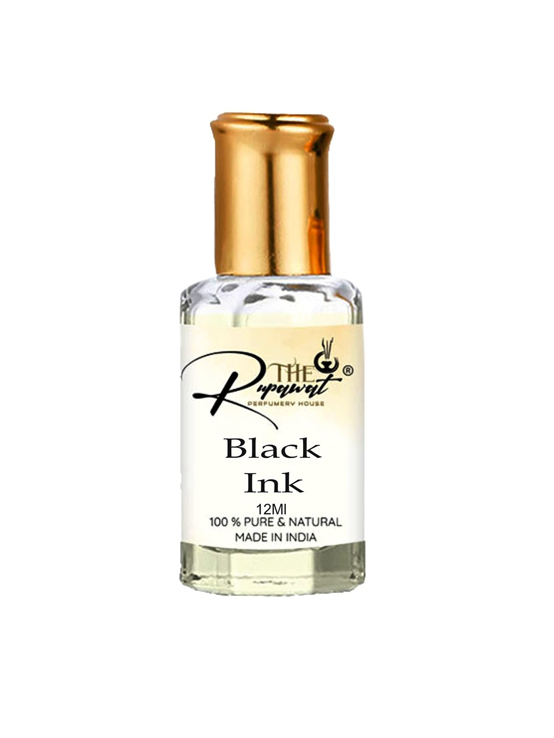 

THE RUPAWAT Perfumery House Black Ink Natural & Alcohol Free Attar - 12 ml, Transparent