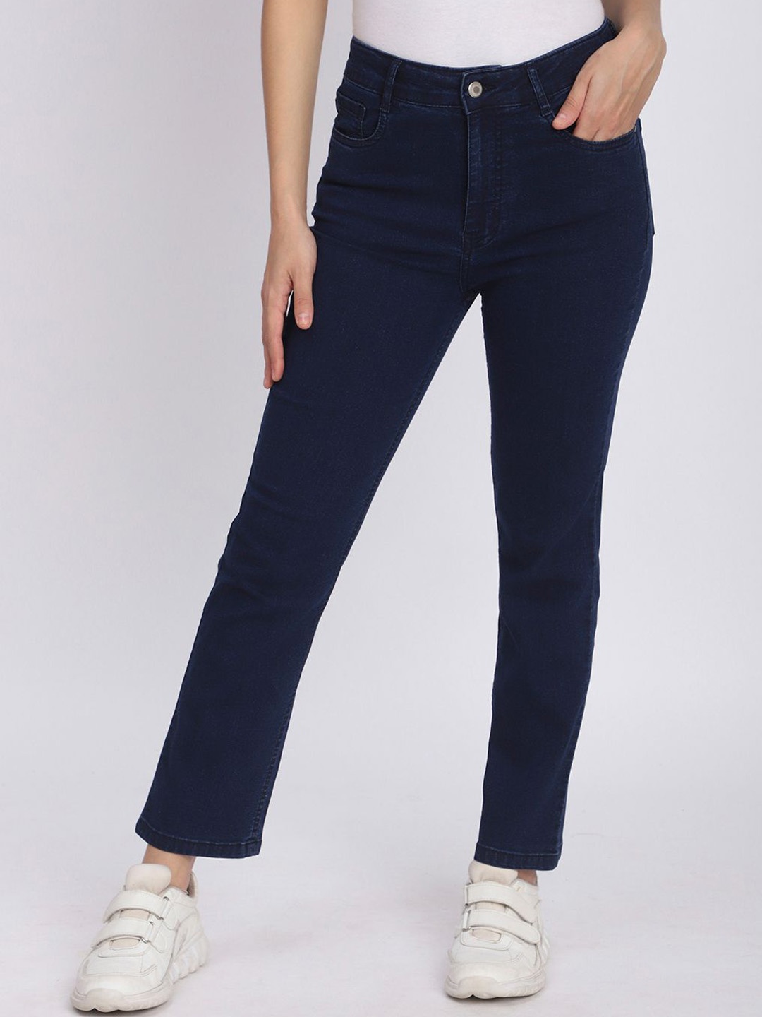 

R&B Women Straight Fit Jeans, Navy blue