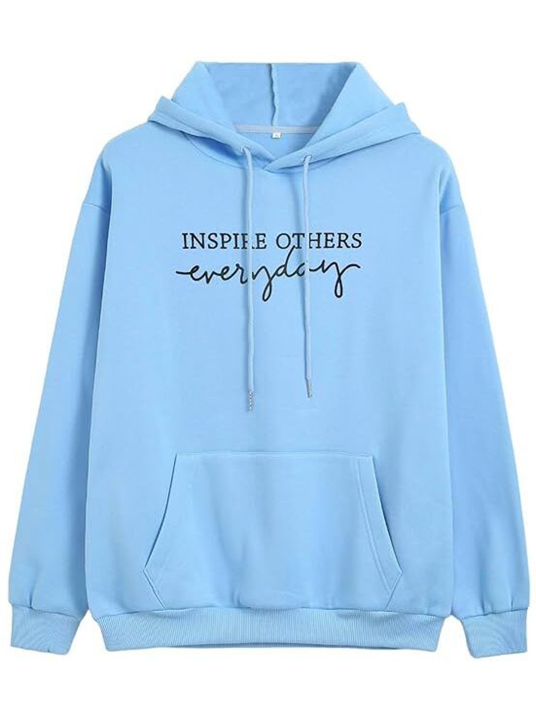 

KASHIAN Women Printed Hooded Sweatshirt, Blue