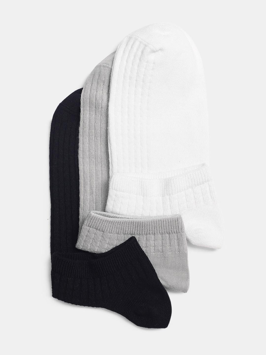 

Jack & Jones Men Pack Of 3 Ankle Length Socks, Black