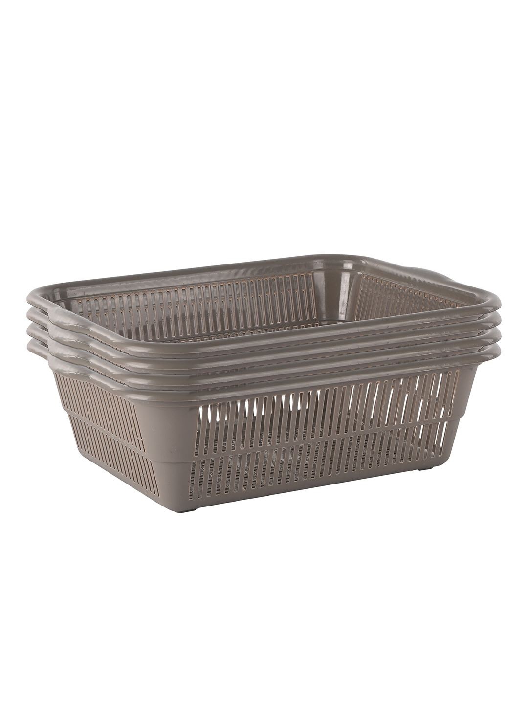 

Kuber Industries Grey 4 Pieces Fruit and Vegetable Basket